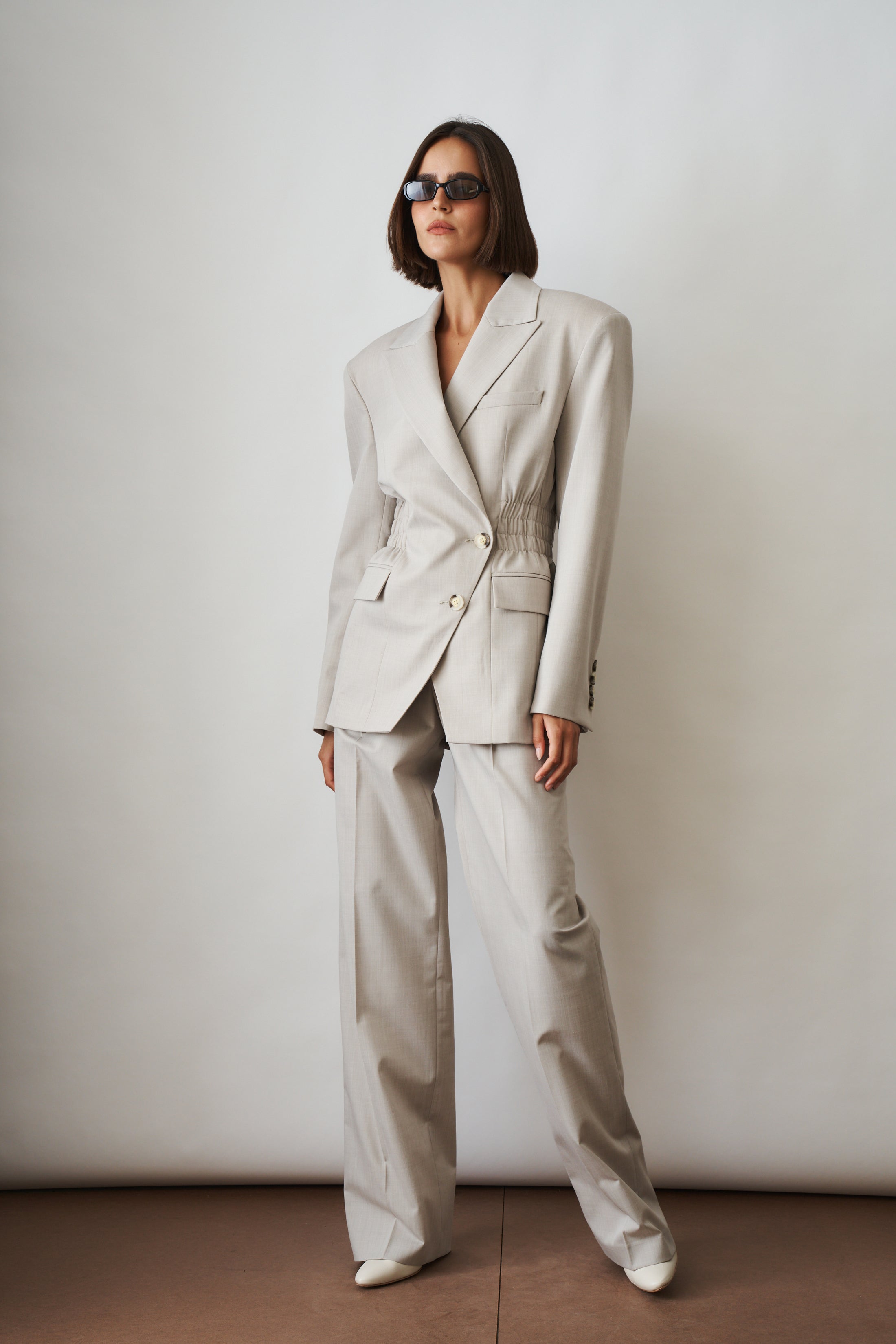 Taupe Viscose Wool Jacket - DÉSORDRE