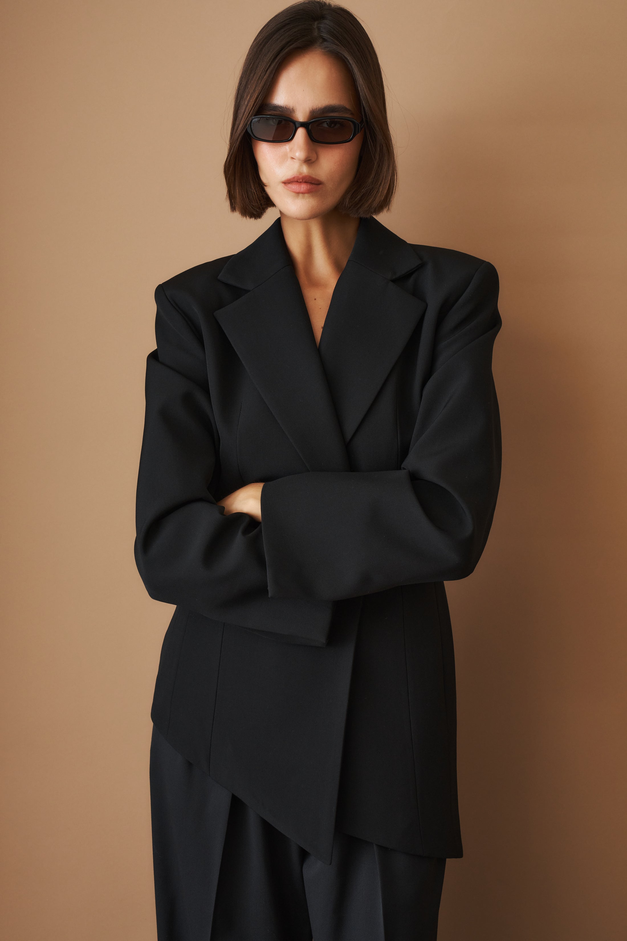 Asymmetric Blazer Black