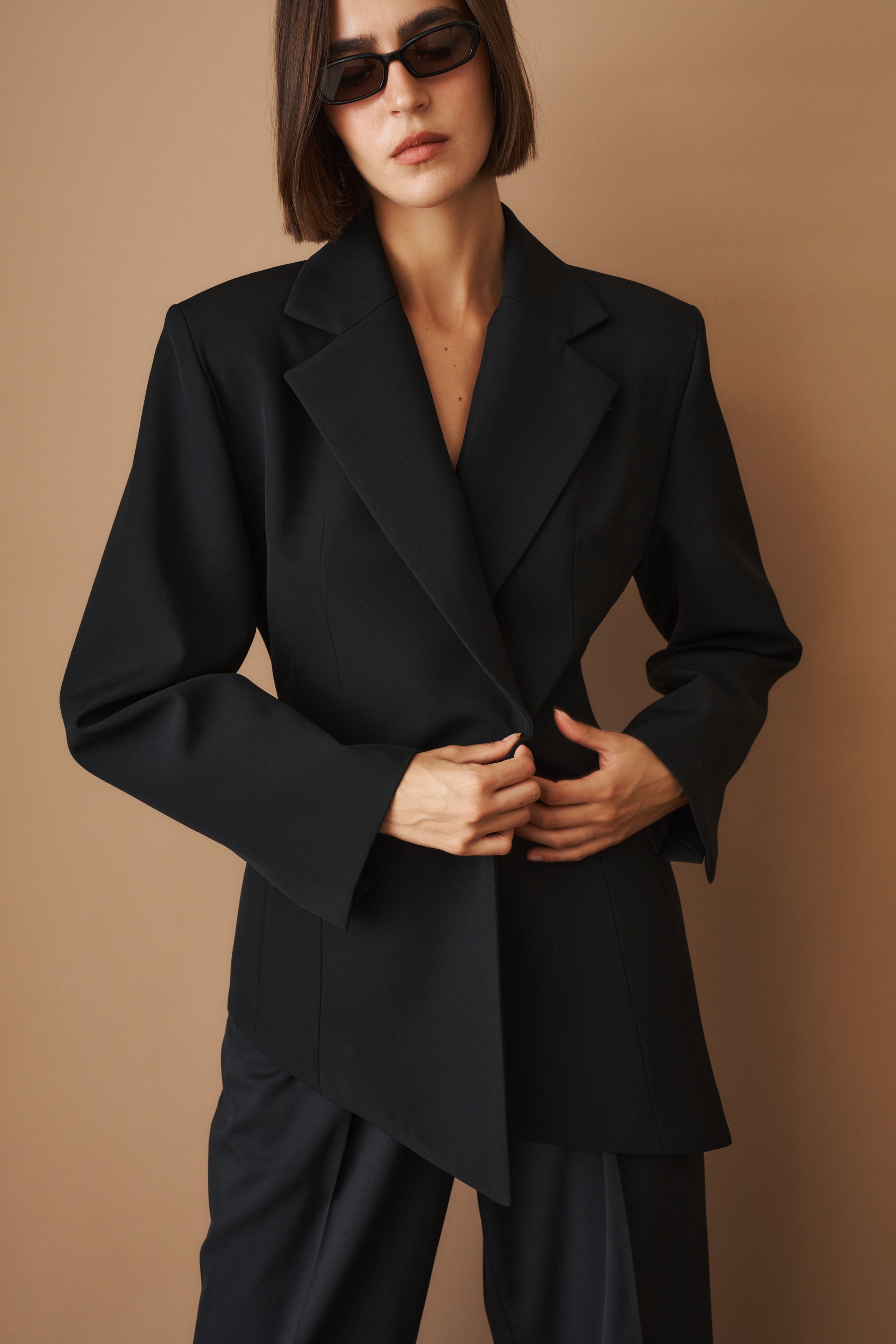 Asymmetric Blazer Black
