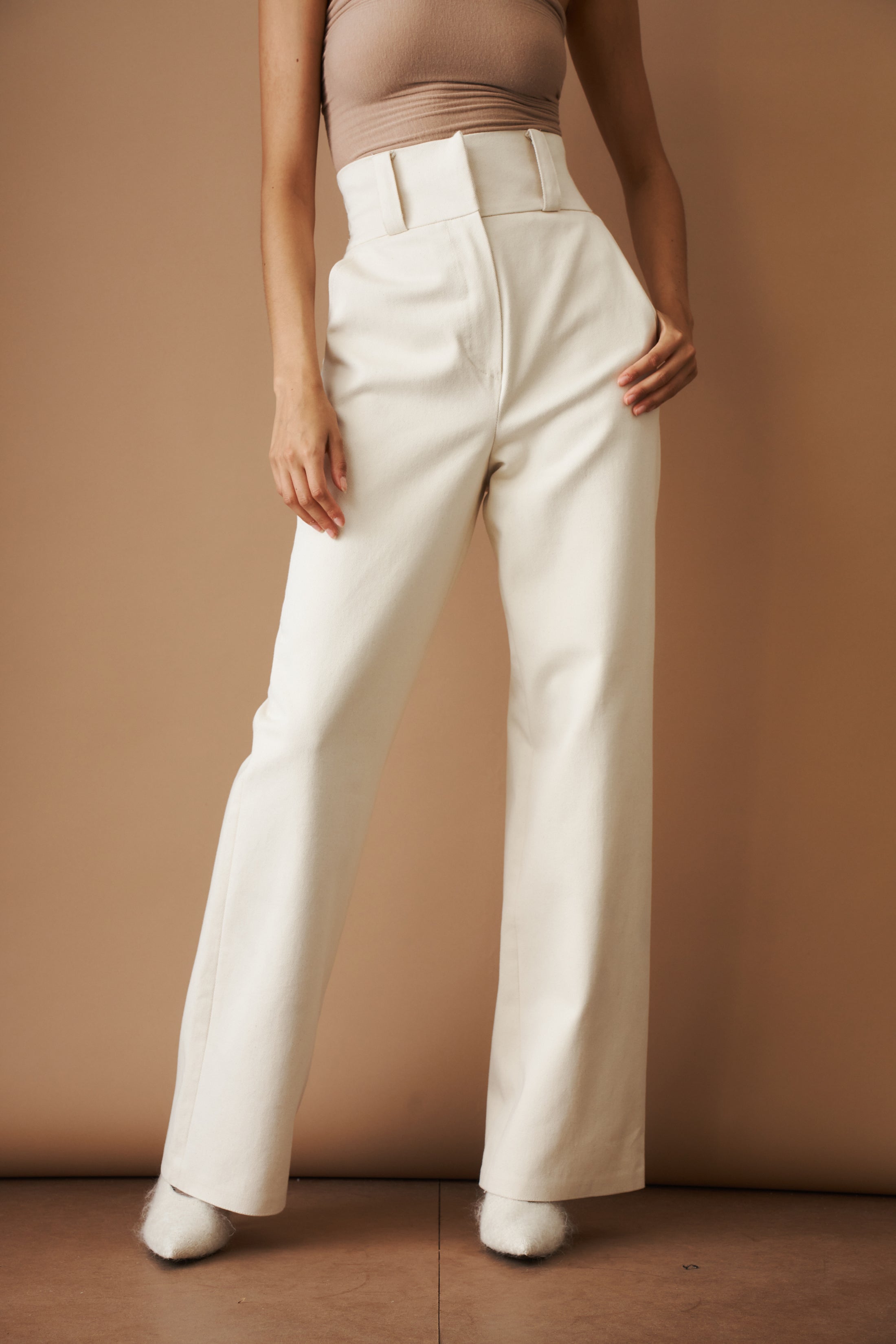 Denim Pants Eggshell - DÉSORDRE