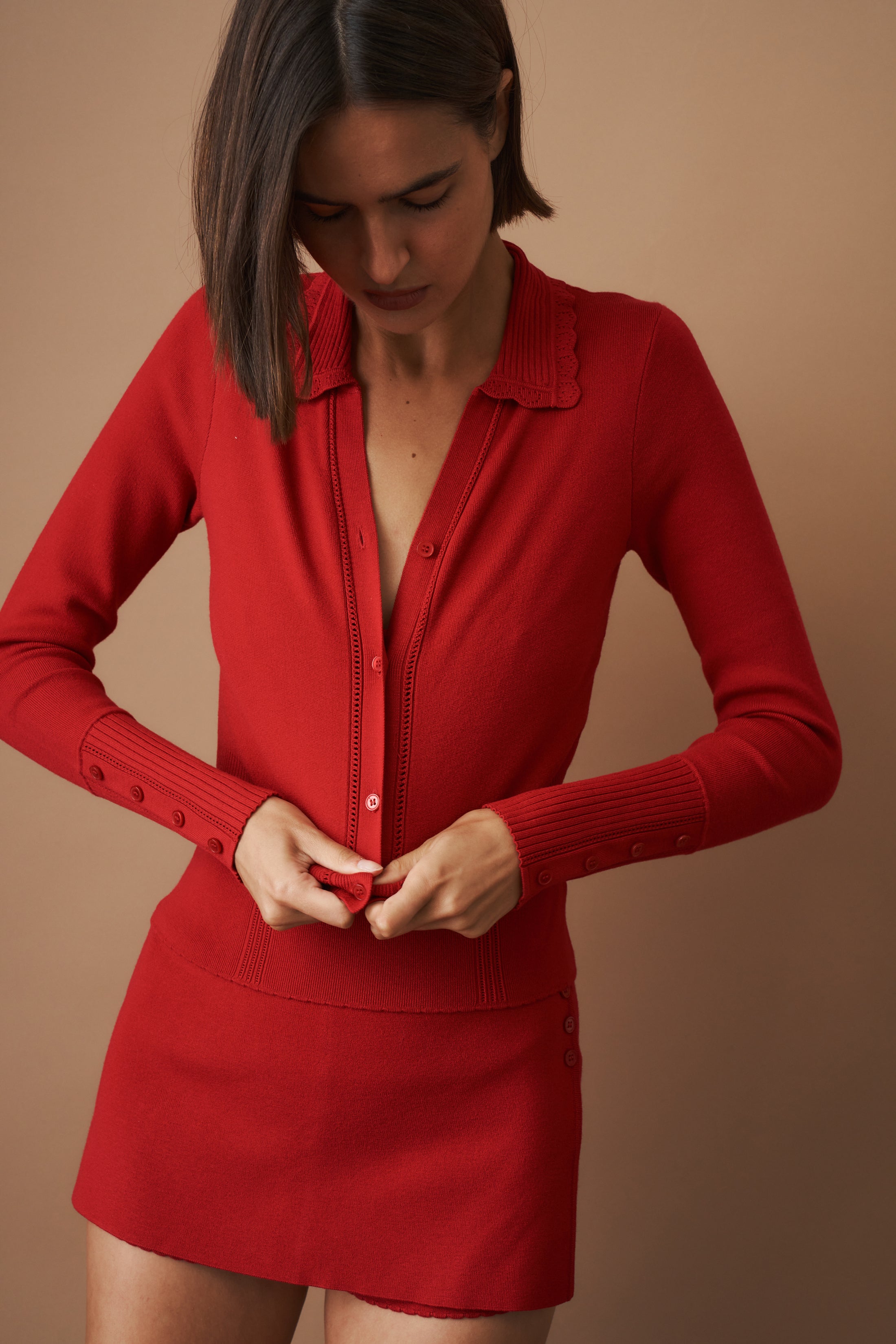 Jenna Red Cardigan - DÉSORDRE