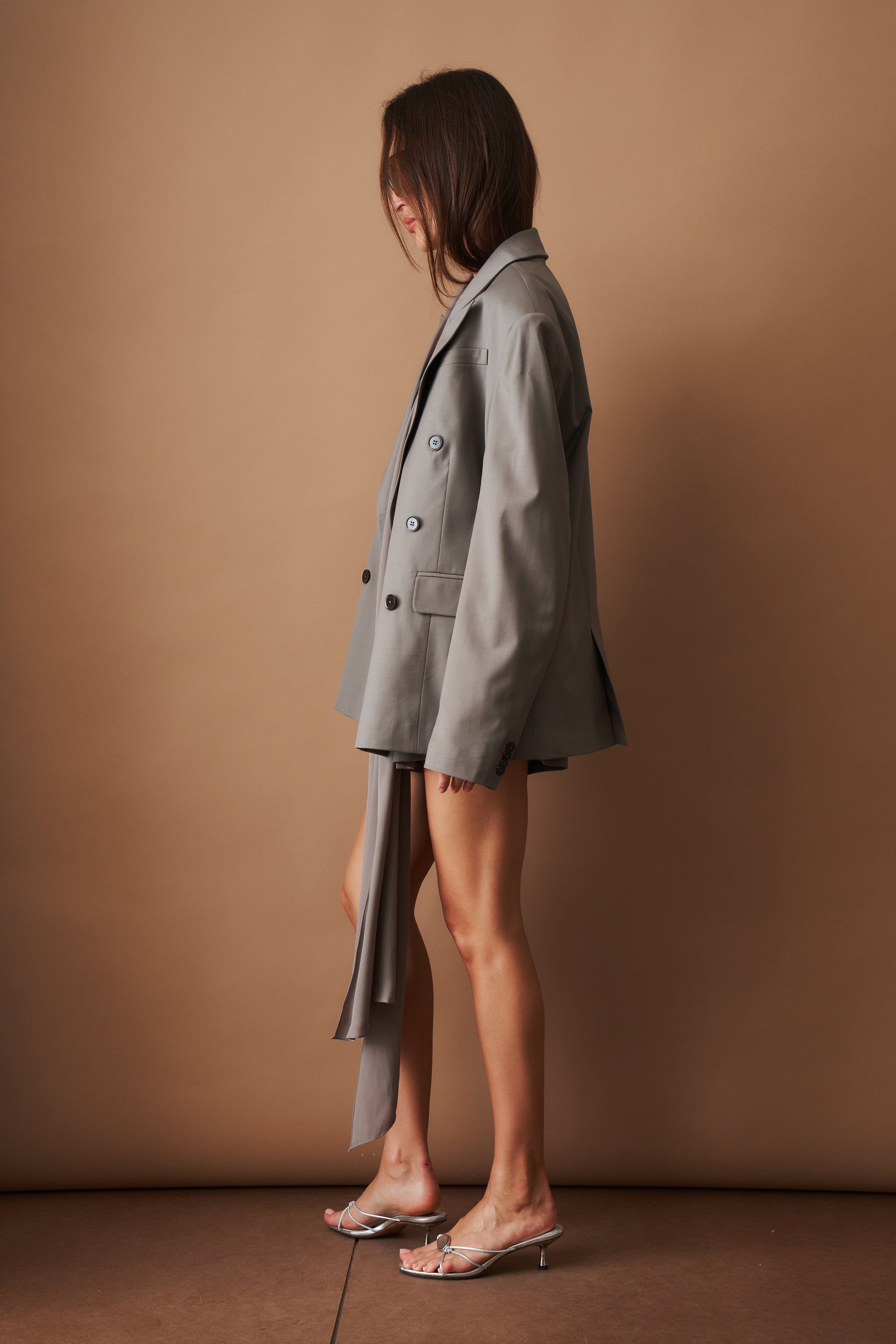 Oversized Scarf Blazer - DÉSORDRE