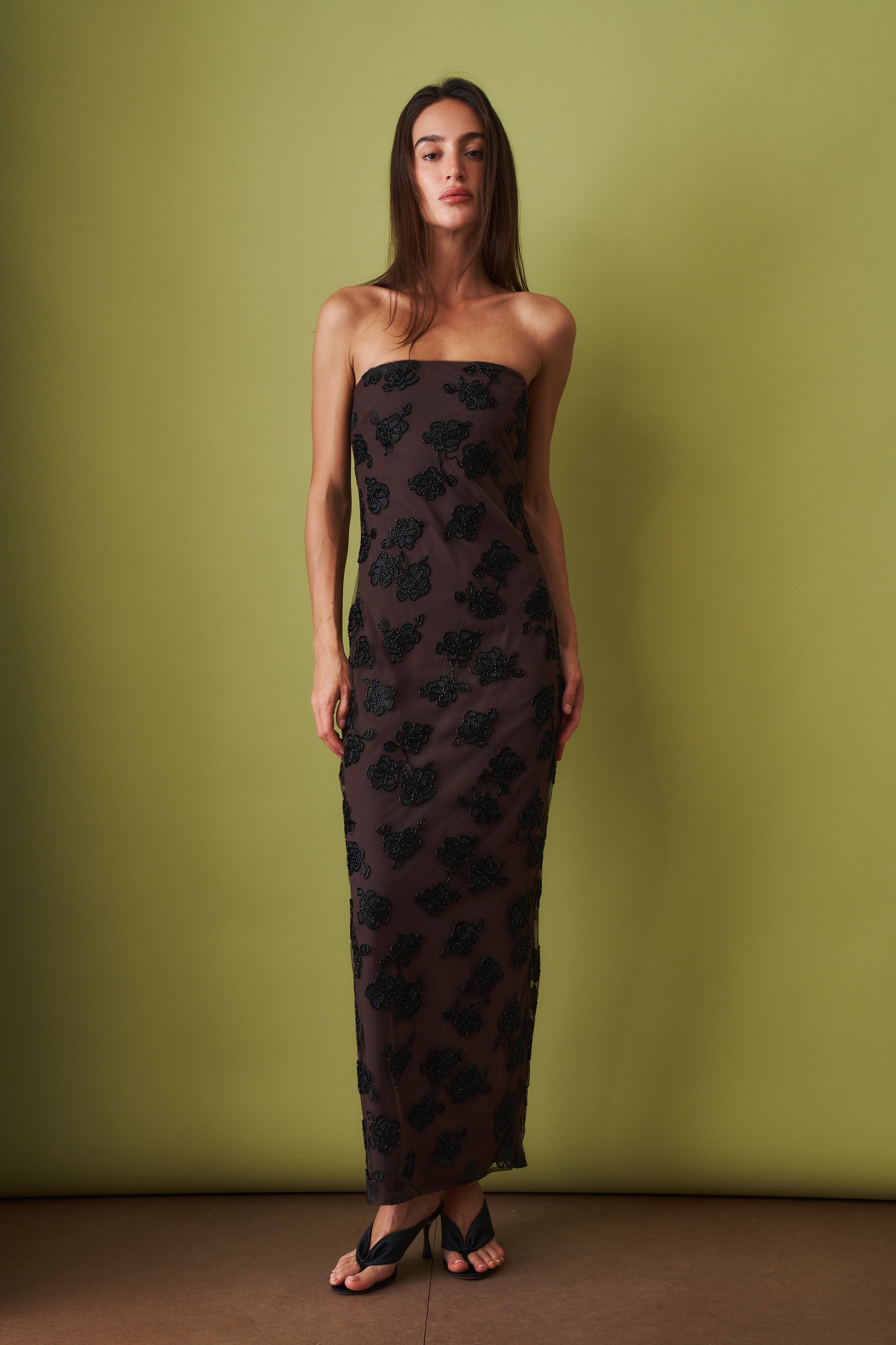 Beaded Maxi Tube Dress - DÉSORDRE