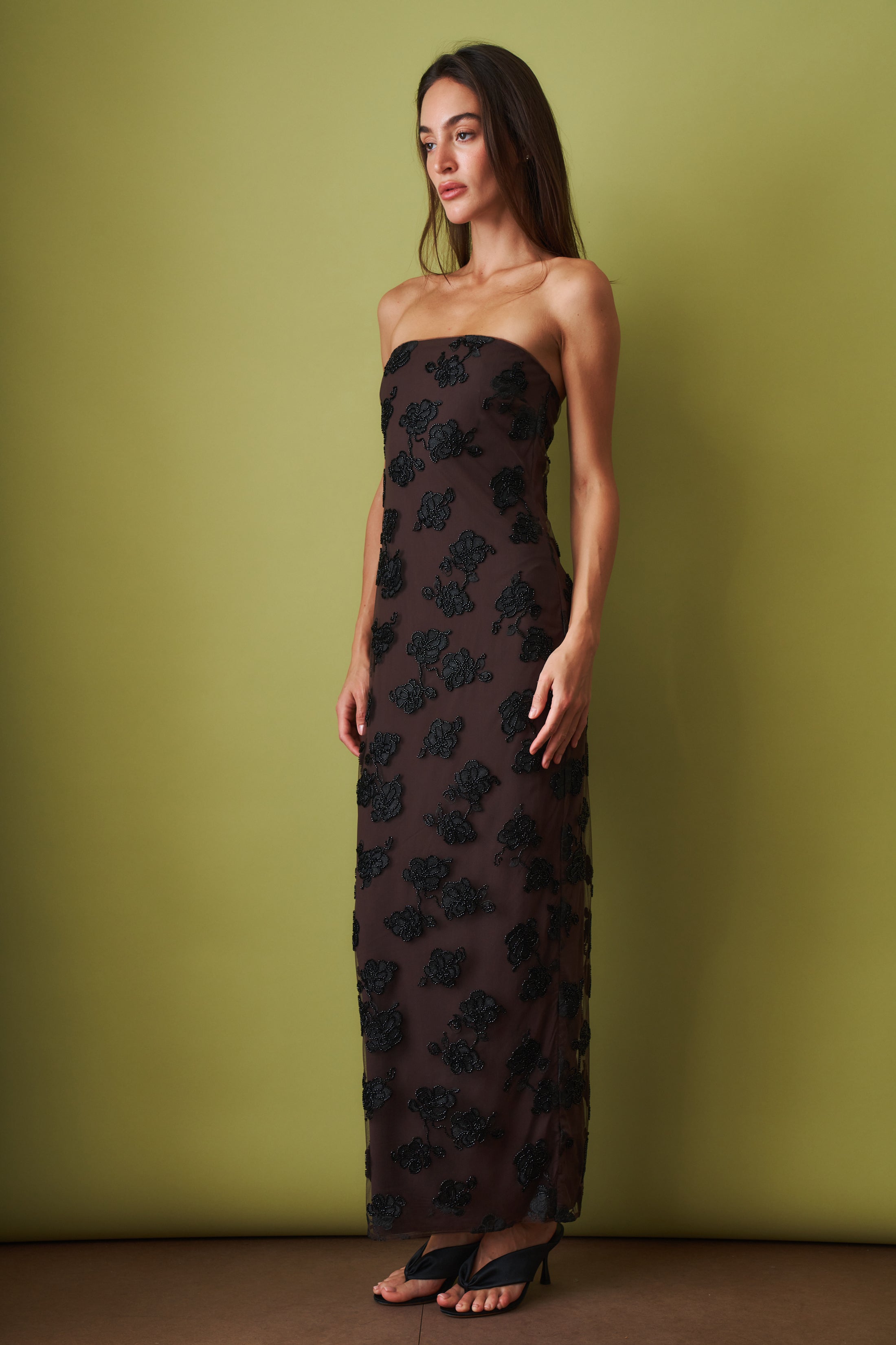 Beaded Maxi Tube Dress - DÉSORDRE