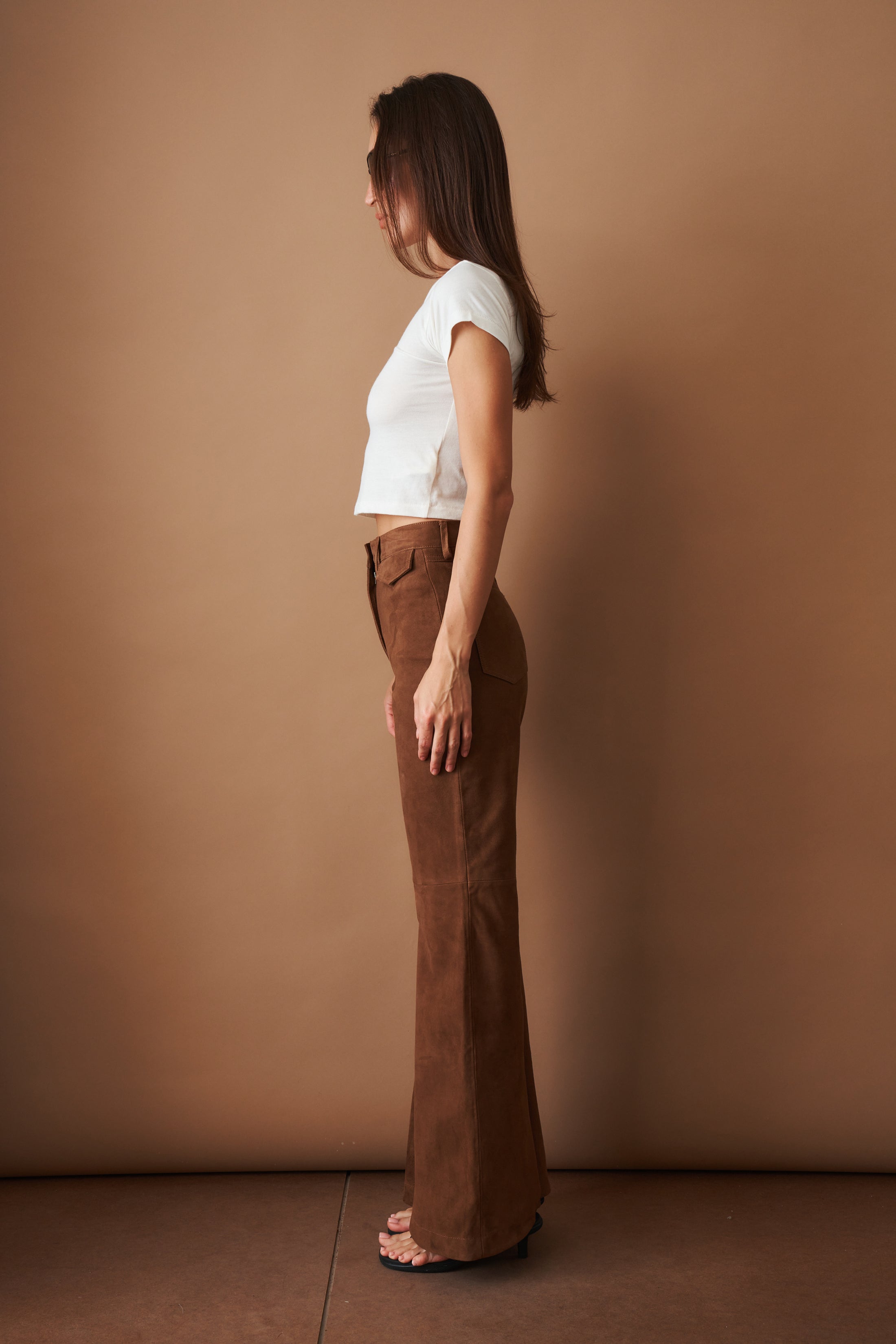 Suede High Waisted Pants - DÉSORDRE