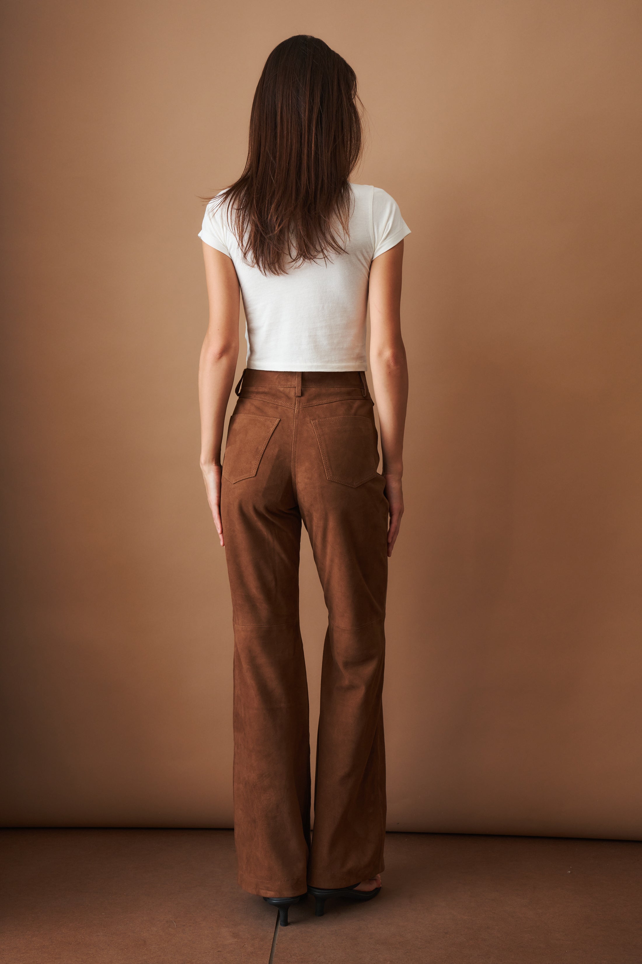 Suede High Waisted Pants - DÉSORDRE