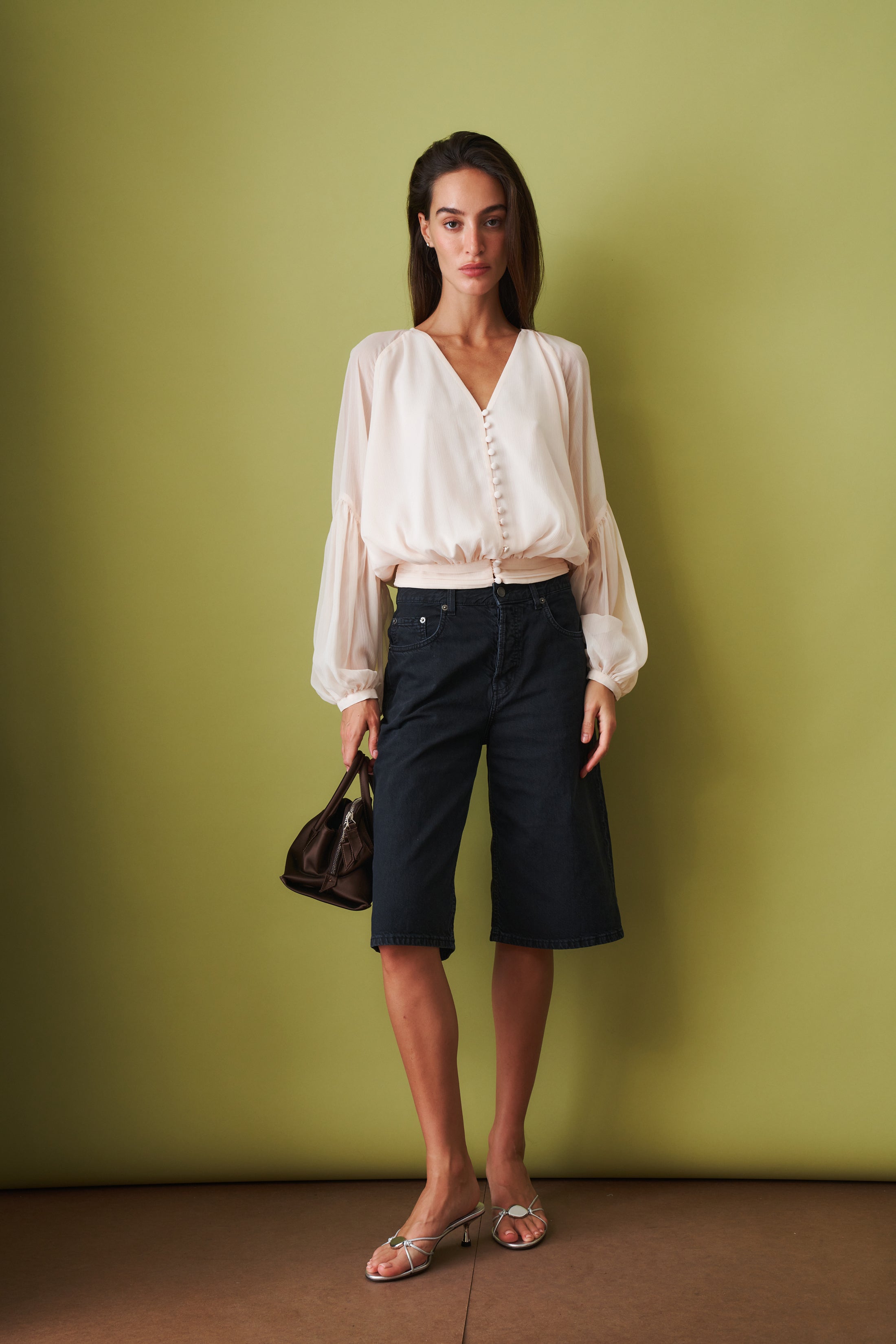 Chiffon V-neck Top - DÉSORDRE