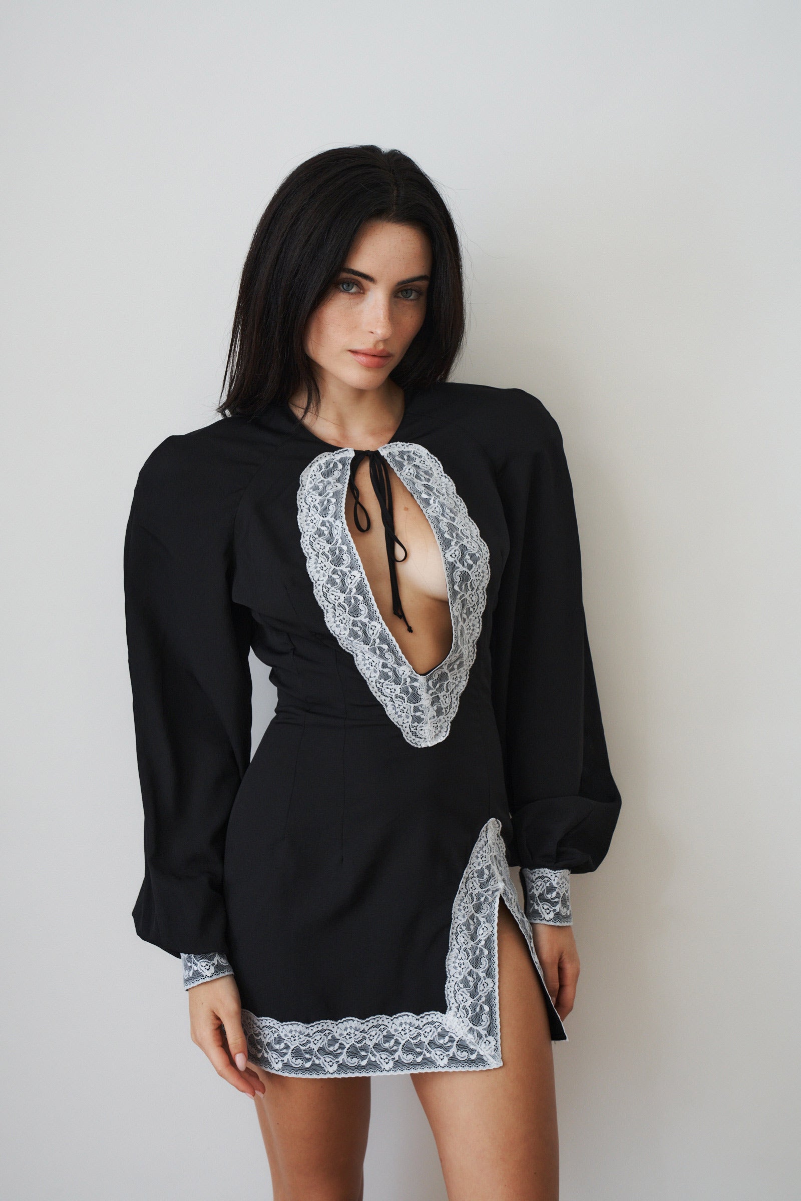 Long Sleeve Lace Dress - DÉSORDRE