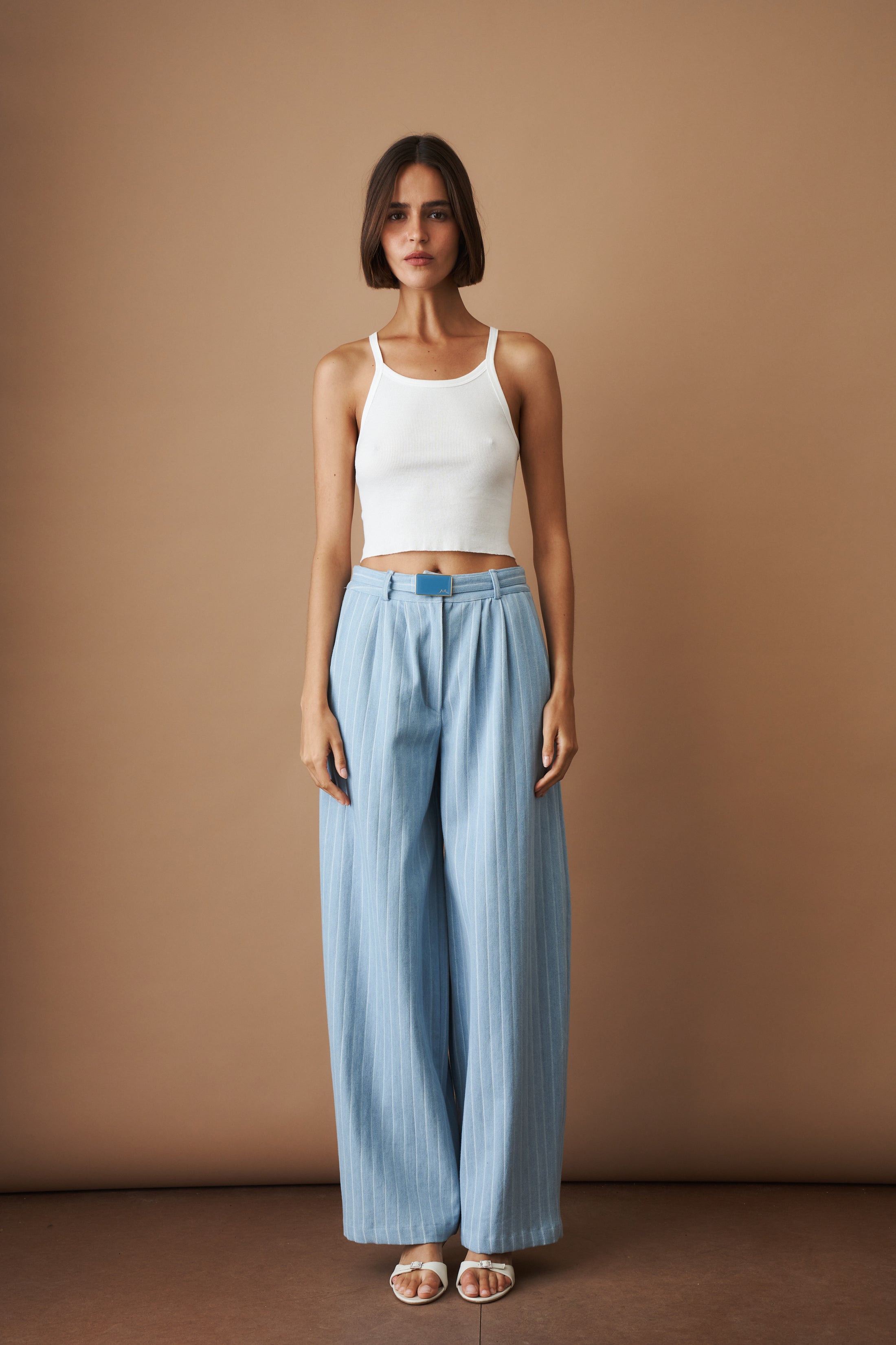 Wide Leg Stripe Pant