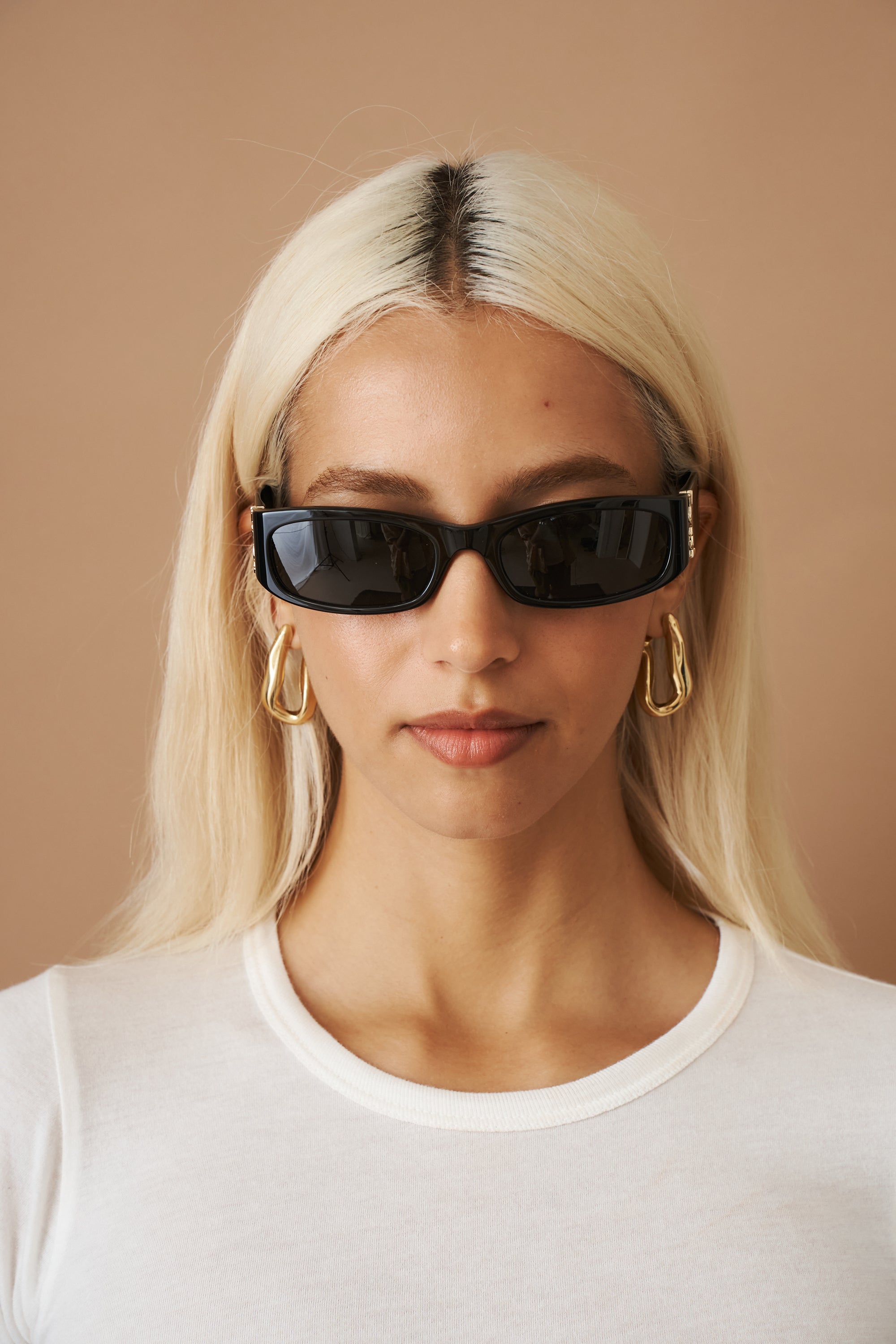 Slim Rectangle Black Sunglasses - DÉSORDRE
