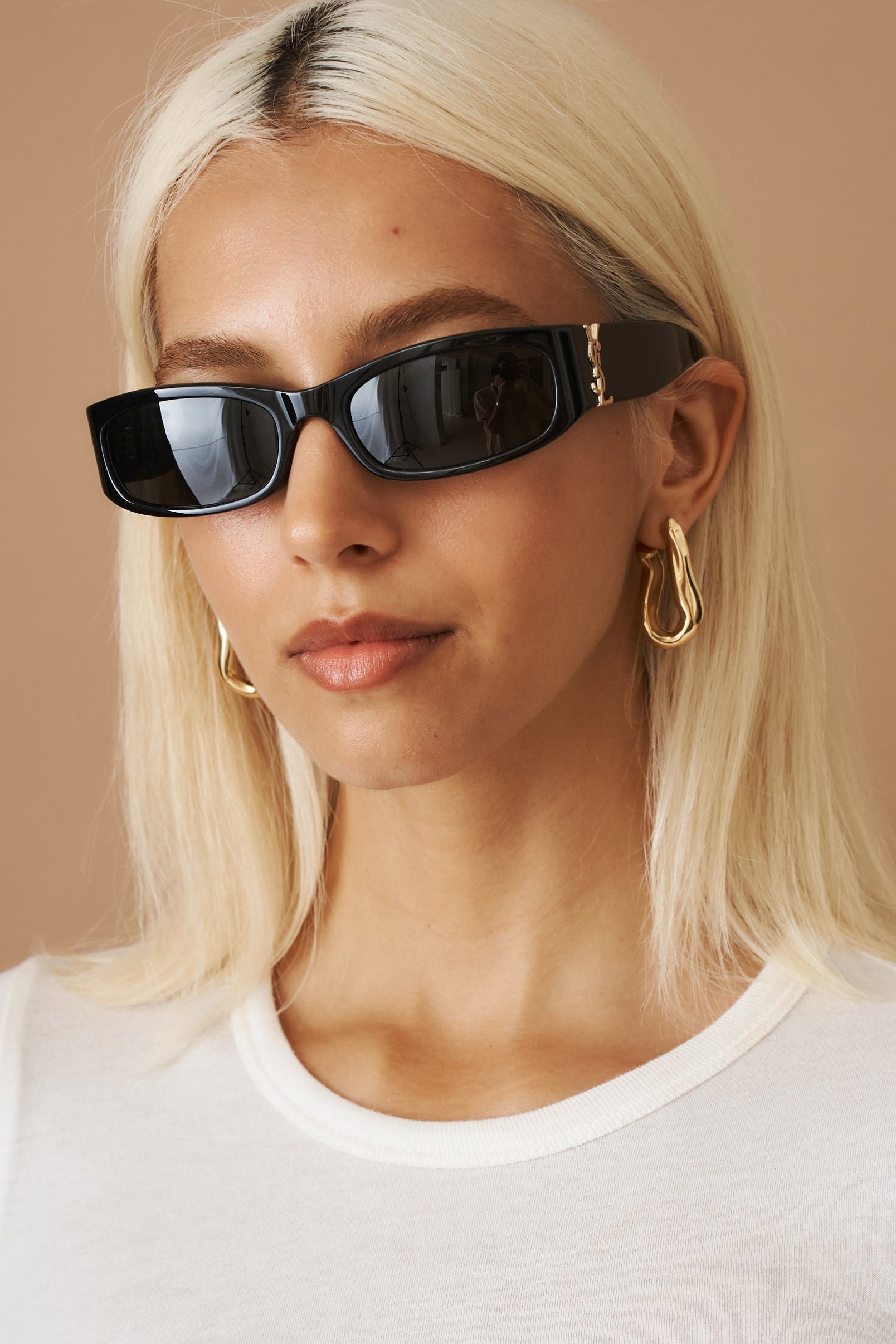 Slim Rectangle Black Sunglasses - DÉSORDRE