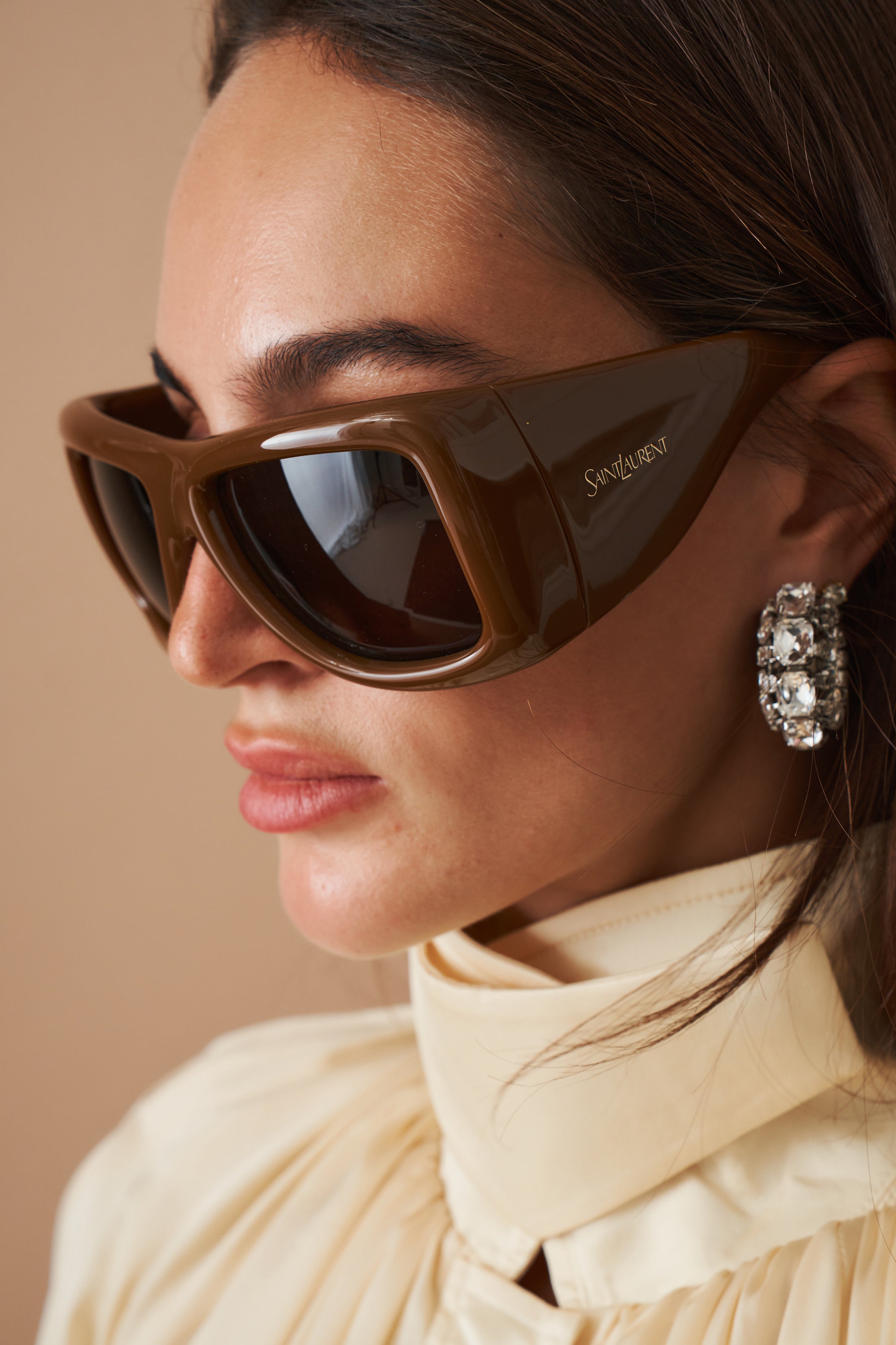 Square Howl Transparent Cognac Sunglasses - DÉSORDRE