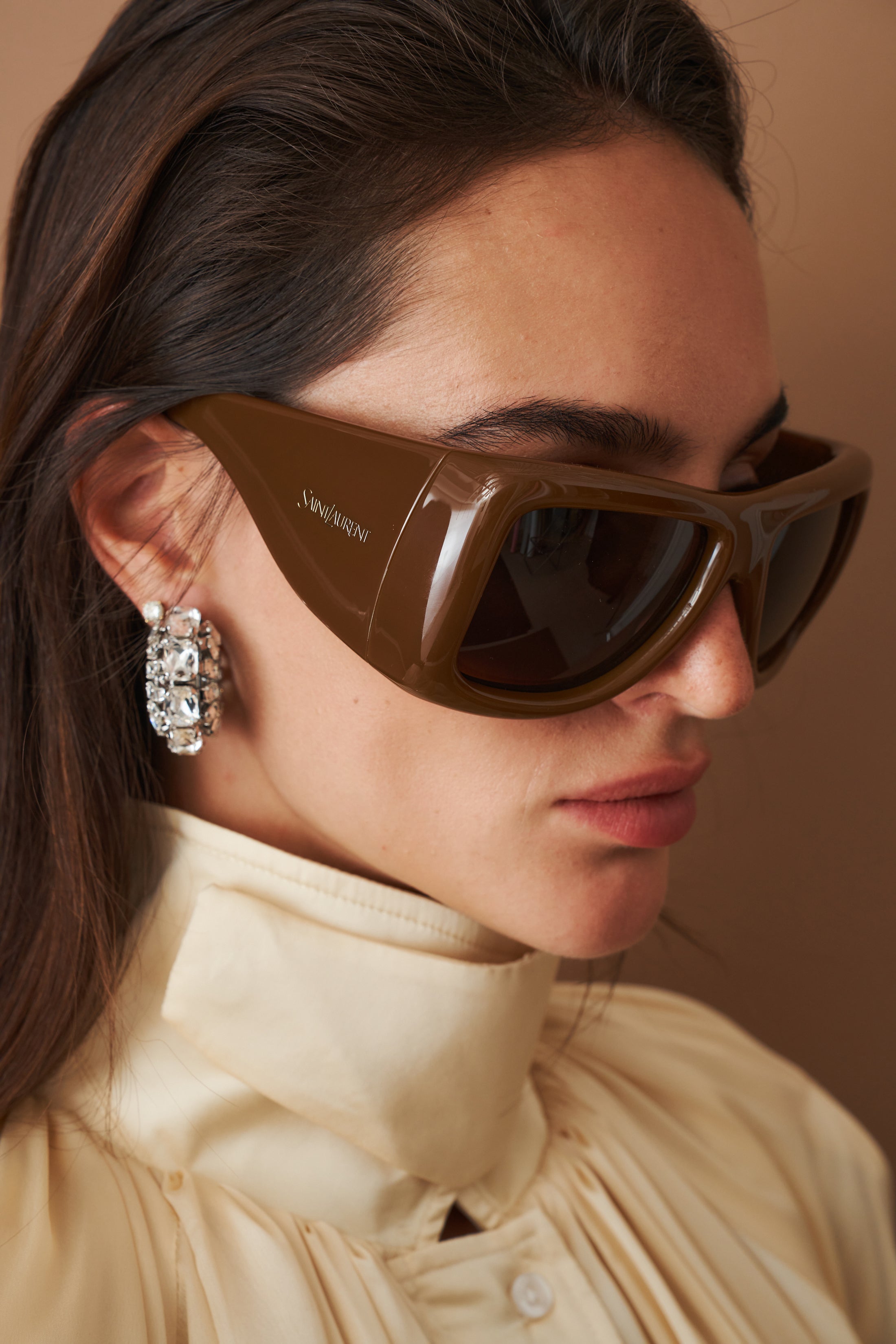 Square Howl Transparent Cognac Sunglasses - DÉSORDRE