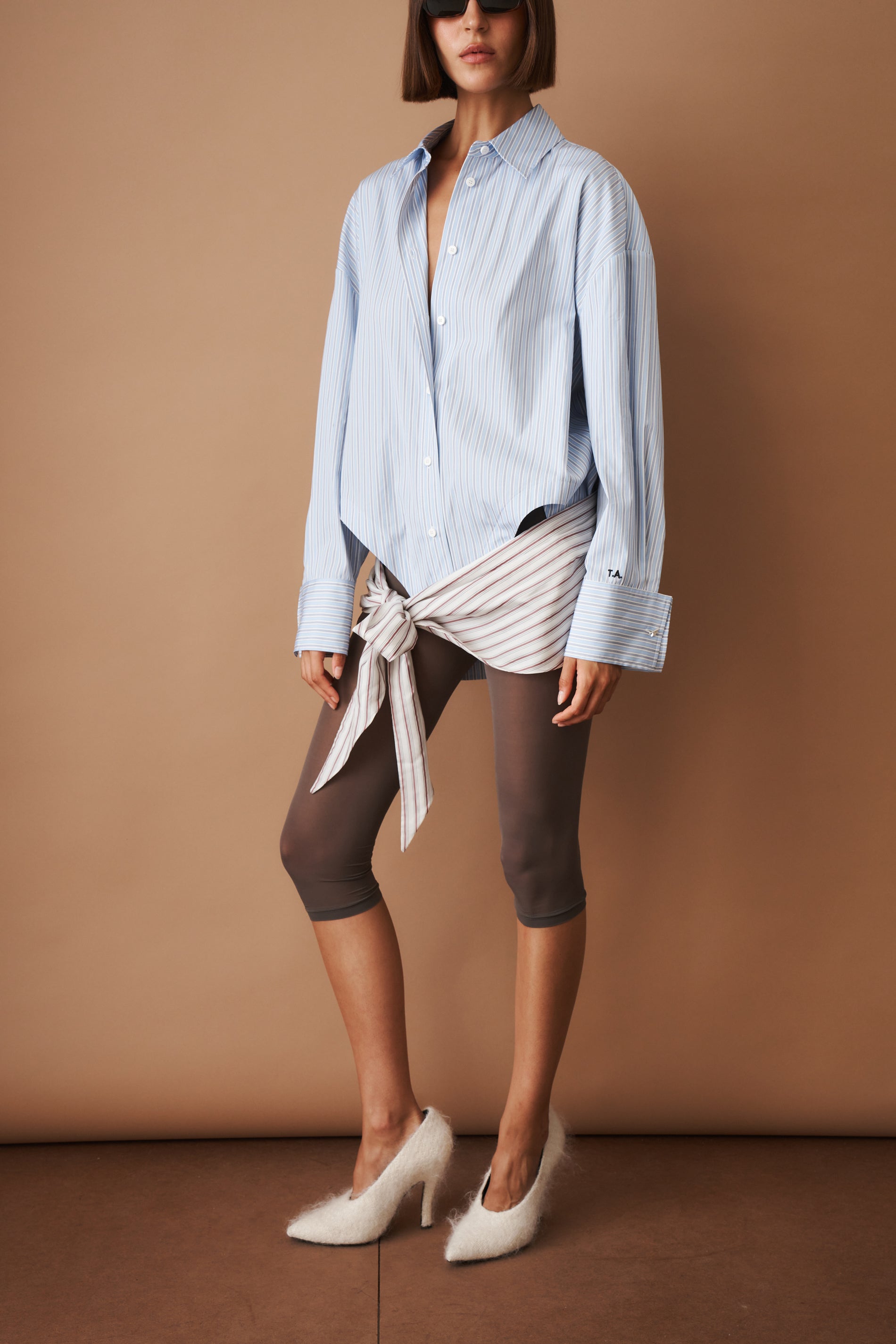 Blue Mini Shirt Dress - DÉSORDRE