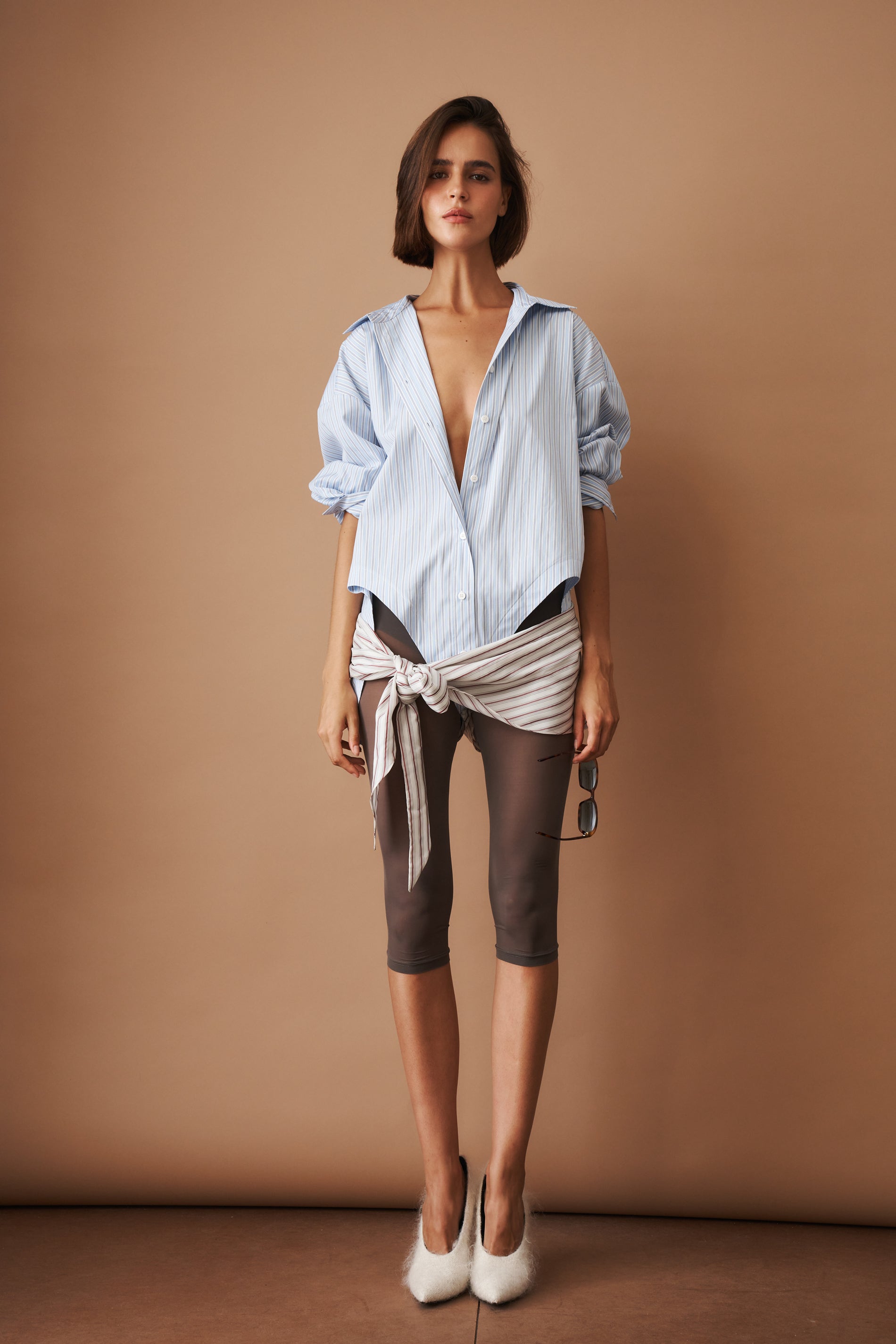 Blue Mini Shirt Dress - DÉSORDRE