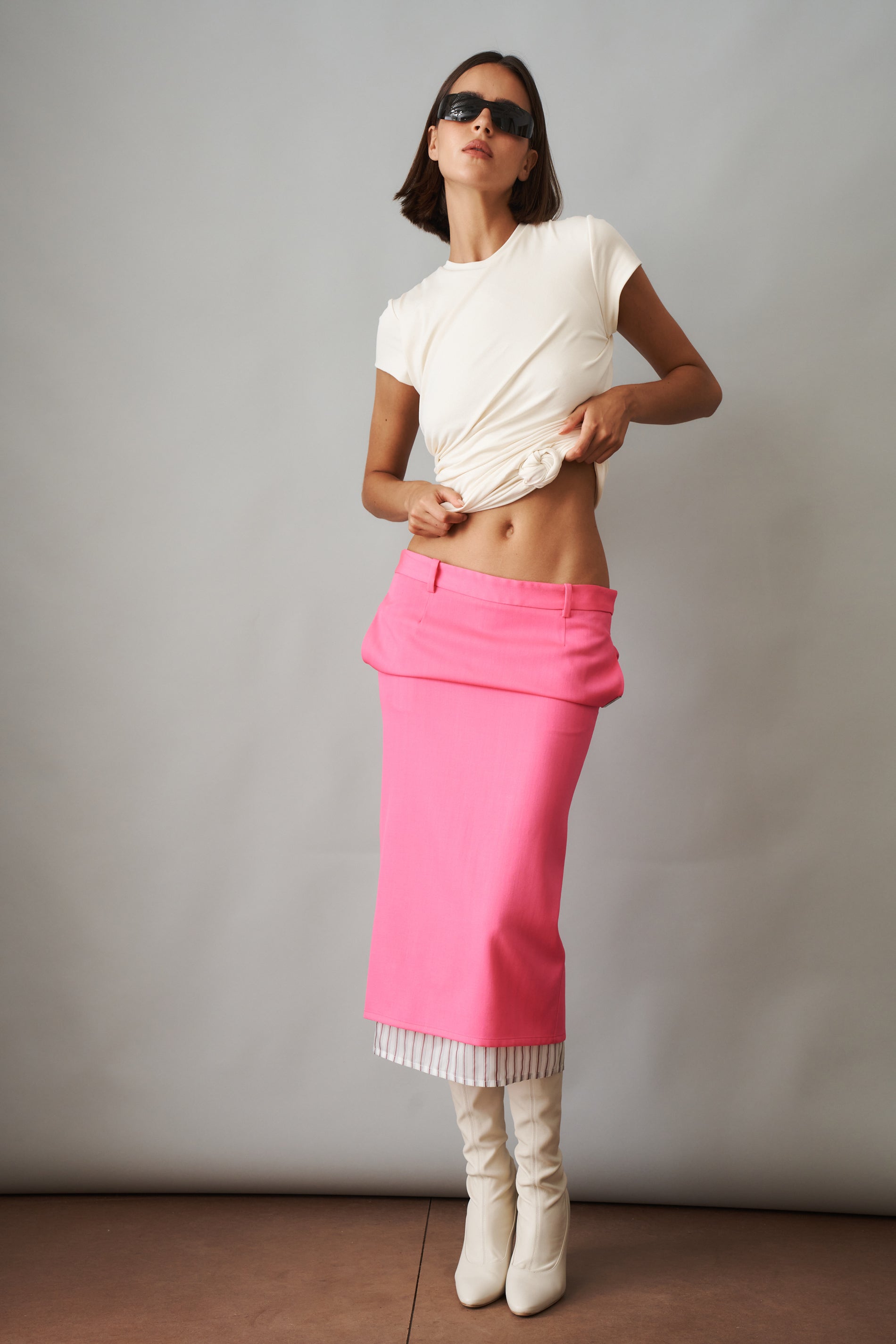 Pink Midi Skirt - DÉSORDRE