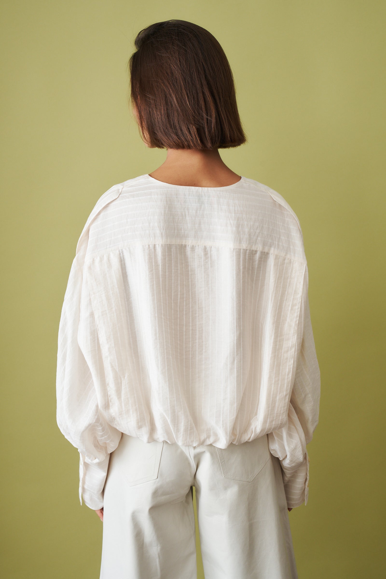 Diana Stripe Pleat Overshirt - DÉSORDRE