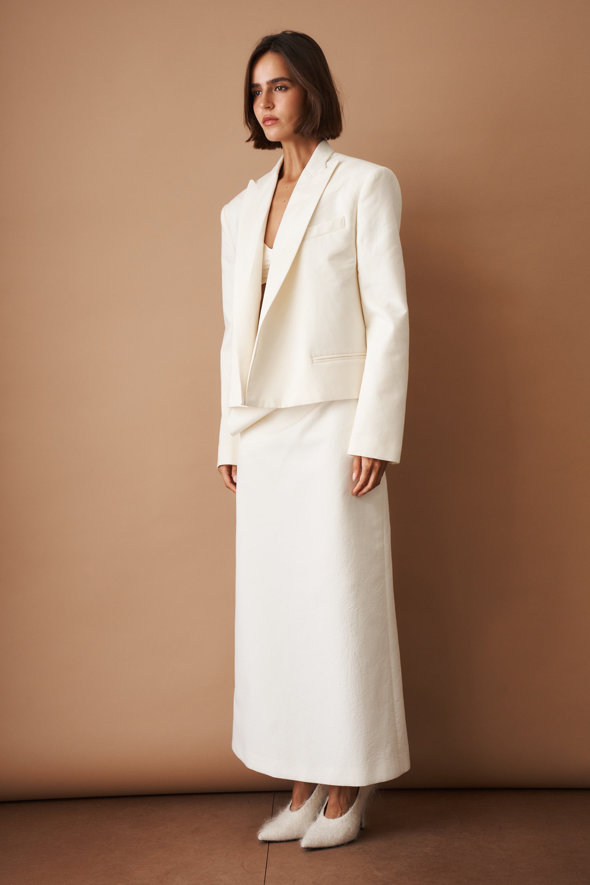 Classic Cream Boxy Blazer - DÉSORDRE