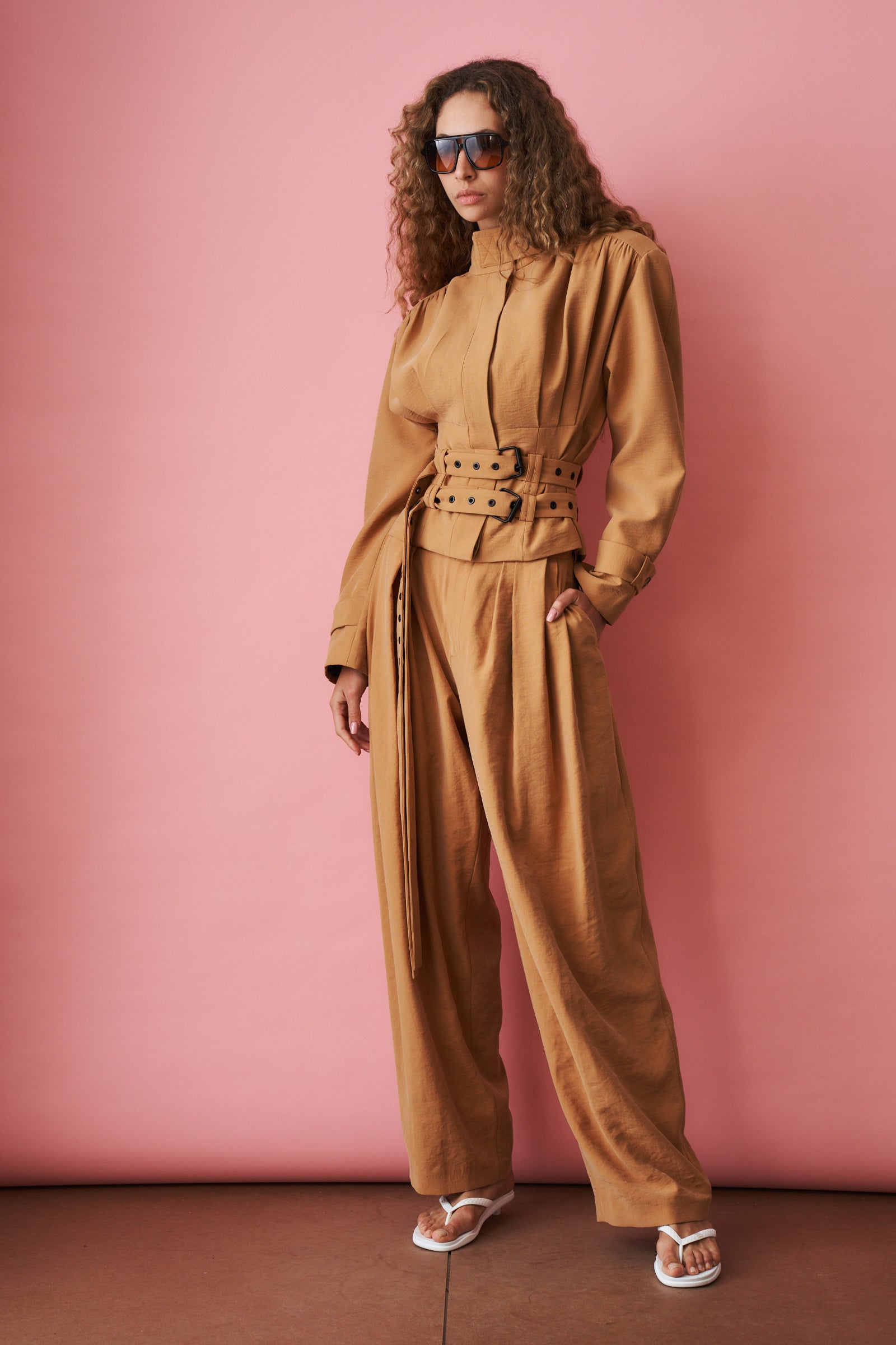 Orange Pleat Pant - DÉSORDRE