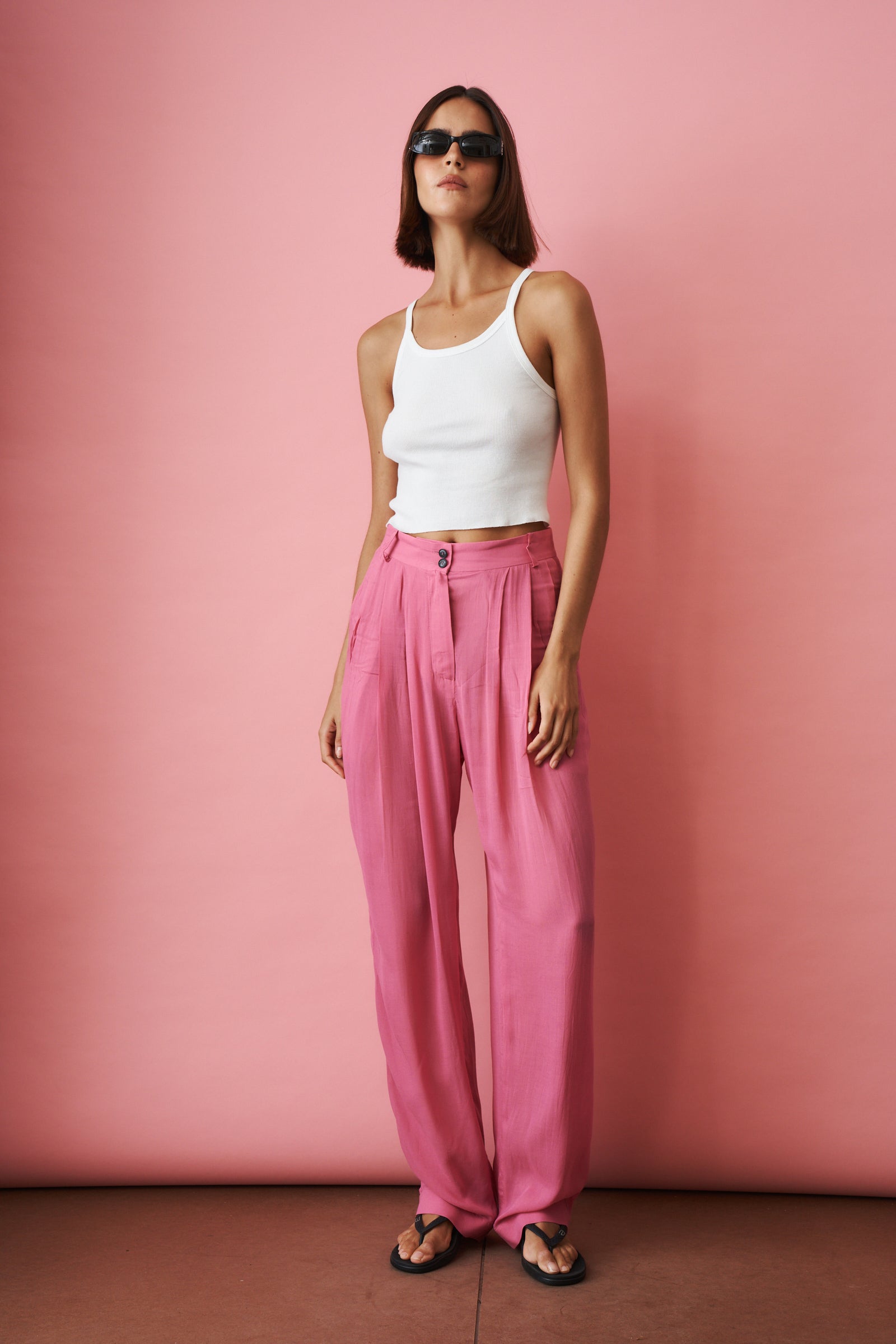 Pink Pleat Pant - DÉSORDRE