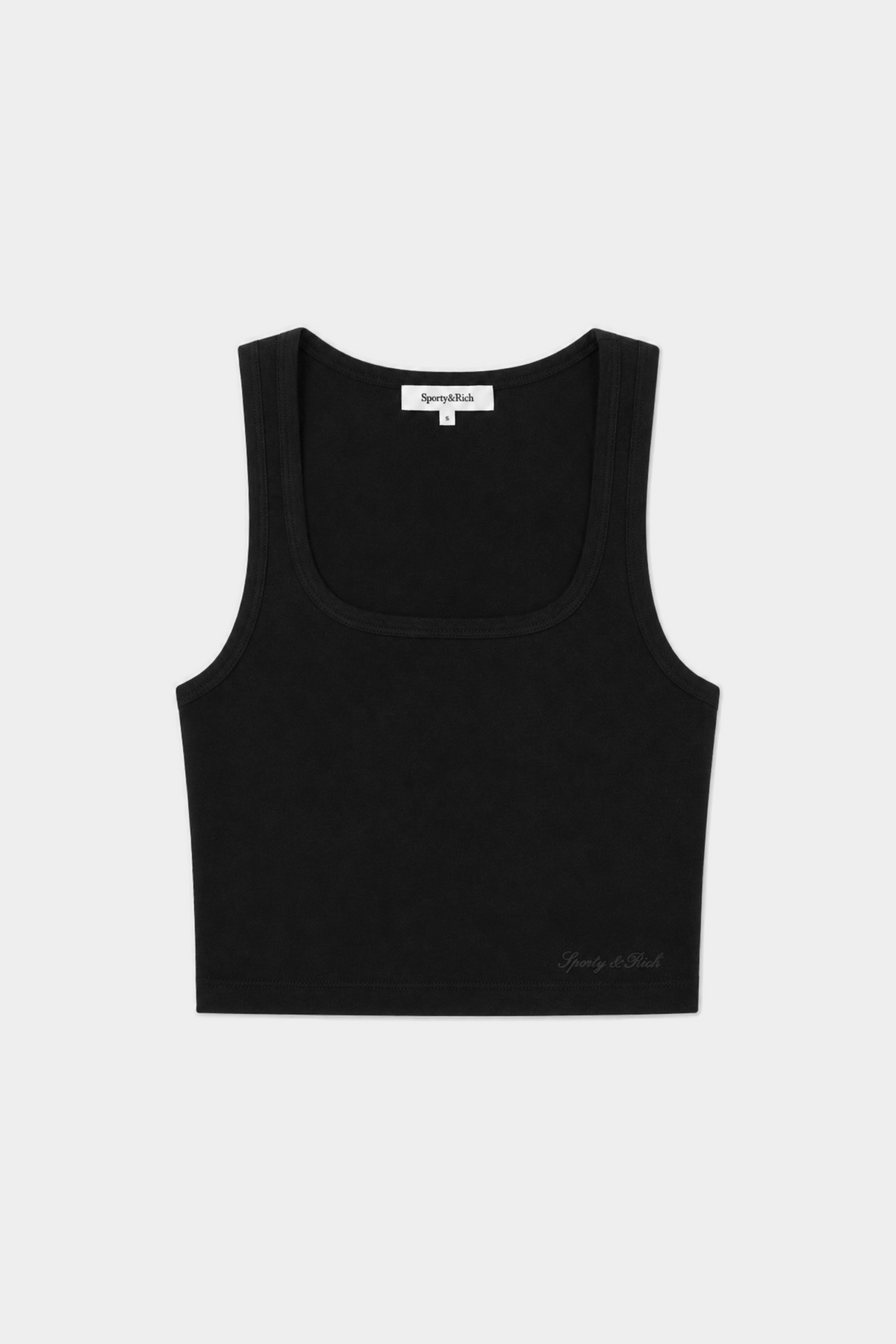 Colette Signature Logo Baby Tank Black | Sporty & Rich at Désordre