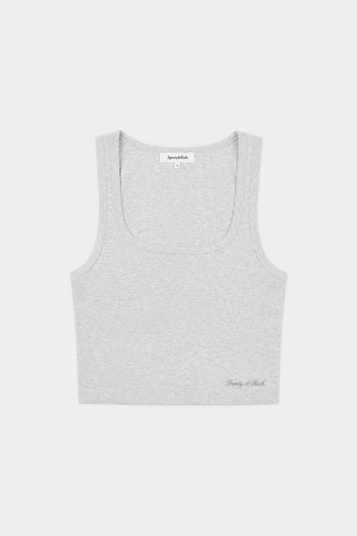 Colette Signature Logo Baby Tank Heather Gray | Sporty & Rich at Désordre