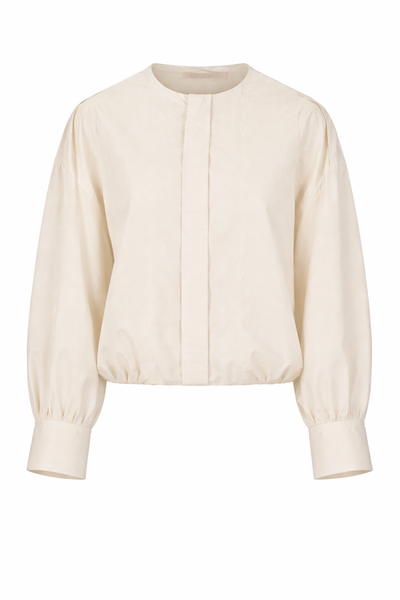 Diana Pleat Overshirt Cream - DÉSORDRE