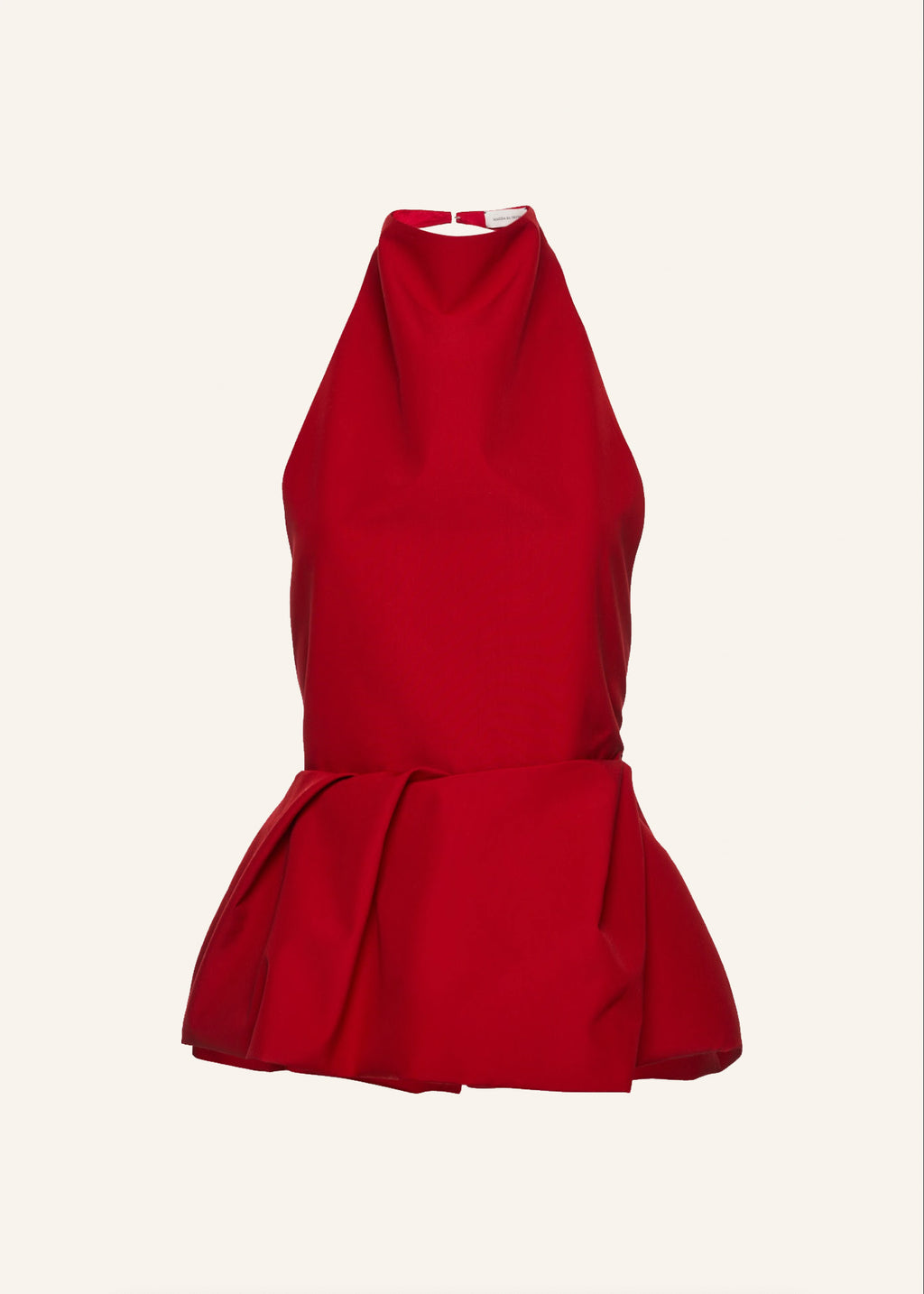 Halter Peplum Red Top