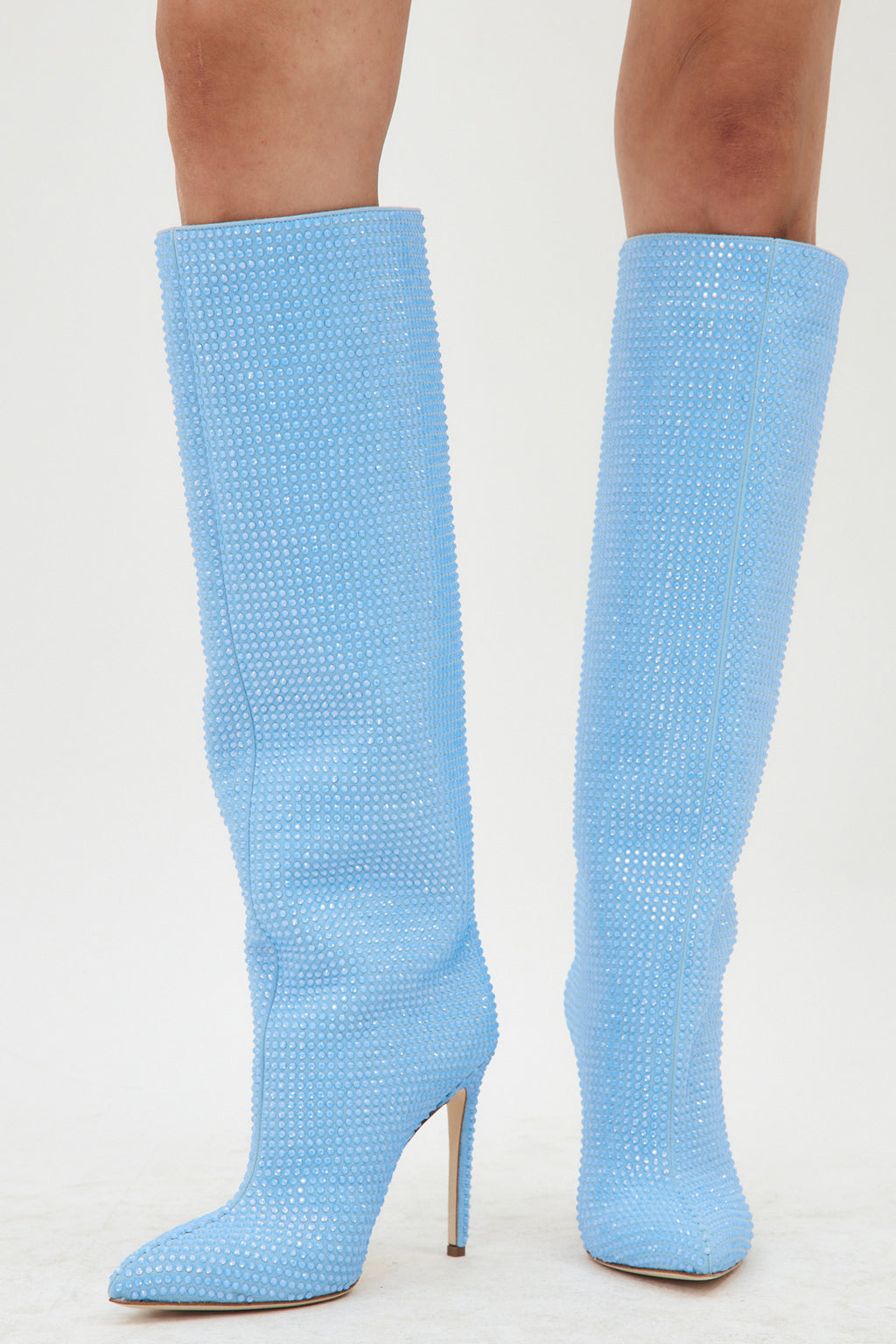 Holly Blue Opal Stiletto Crystal Boots