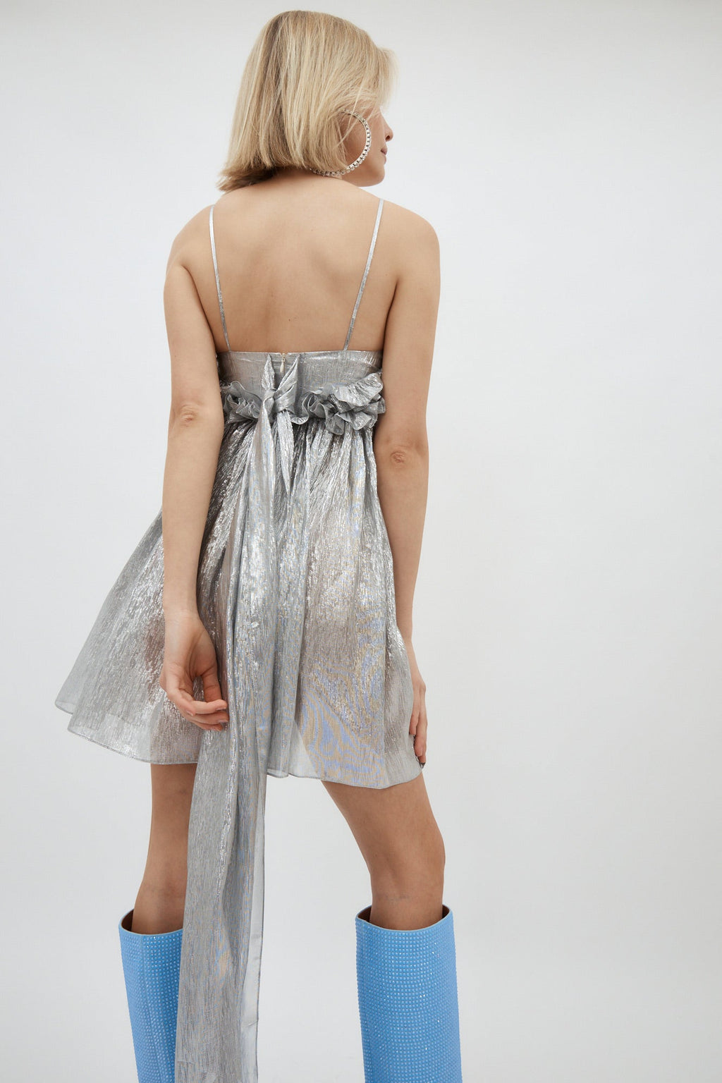 Ari Silver Mini Dress