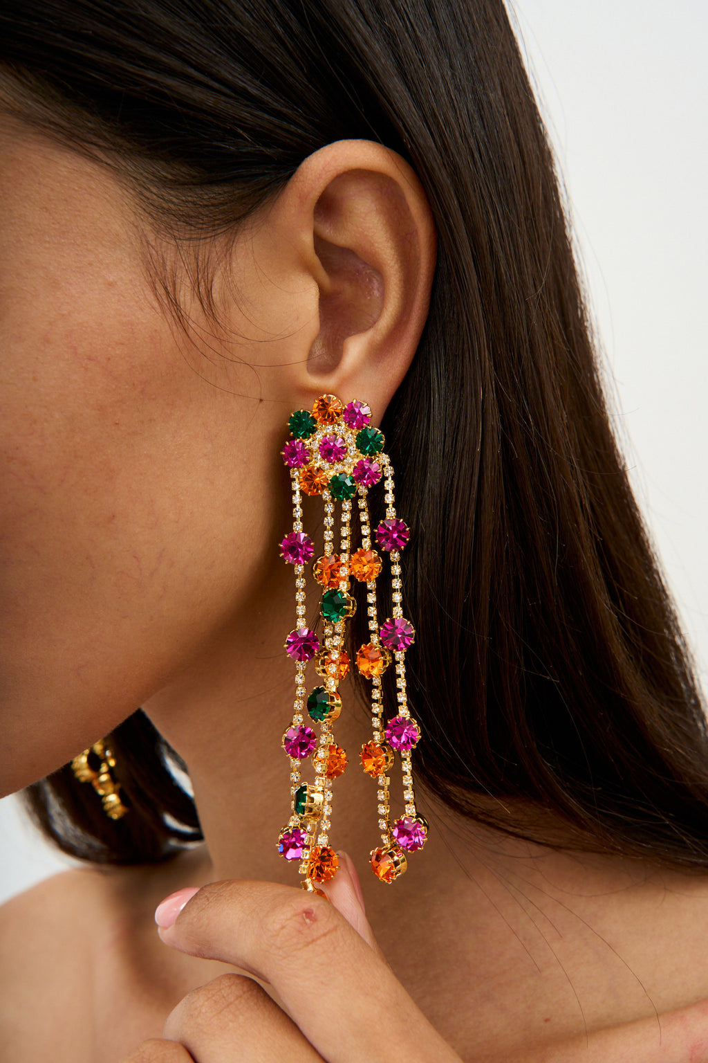 Draped Colourful Earrings