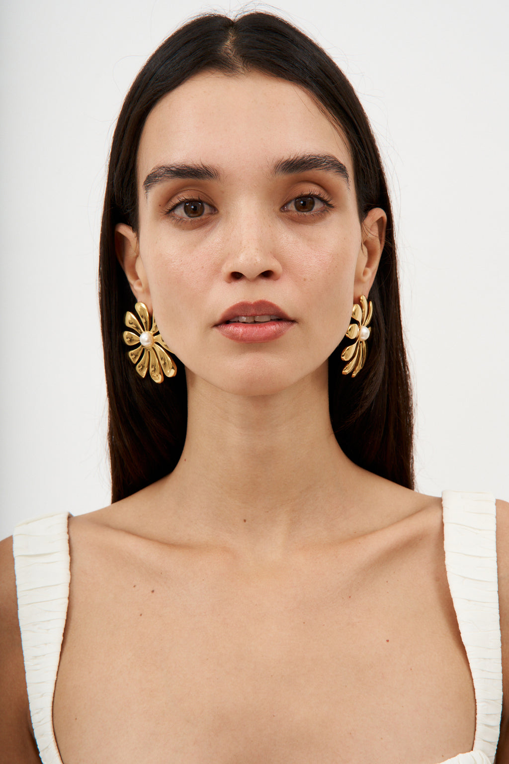 Floral Gold Earrings