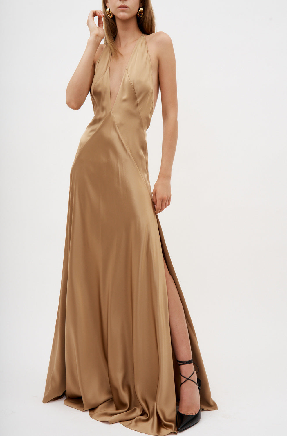 Alexandra Gold Maxi Dress