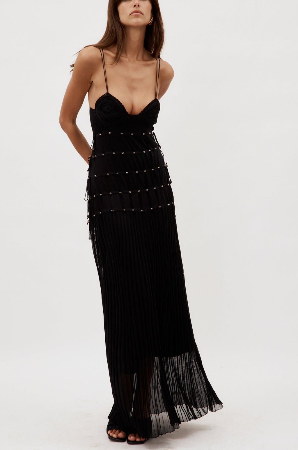Reminiscence Beaded Adjustable Black Dress – Désordre Boutique