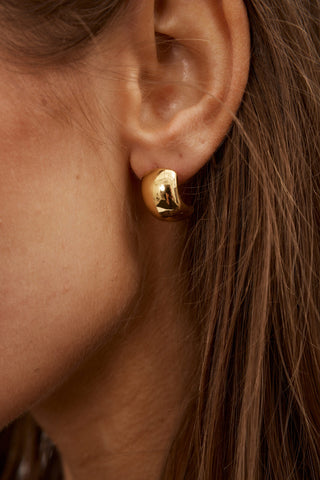 Ky Hoop Gold Earrings