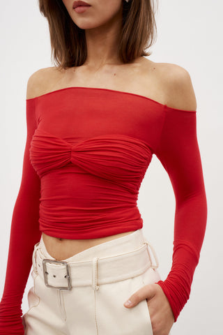 La Sirena Scarlet Red Top