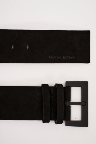 Wide Suede Black Belt