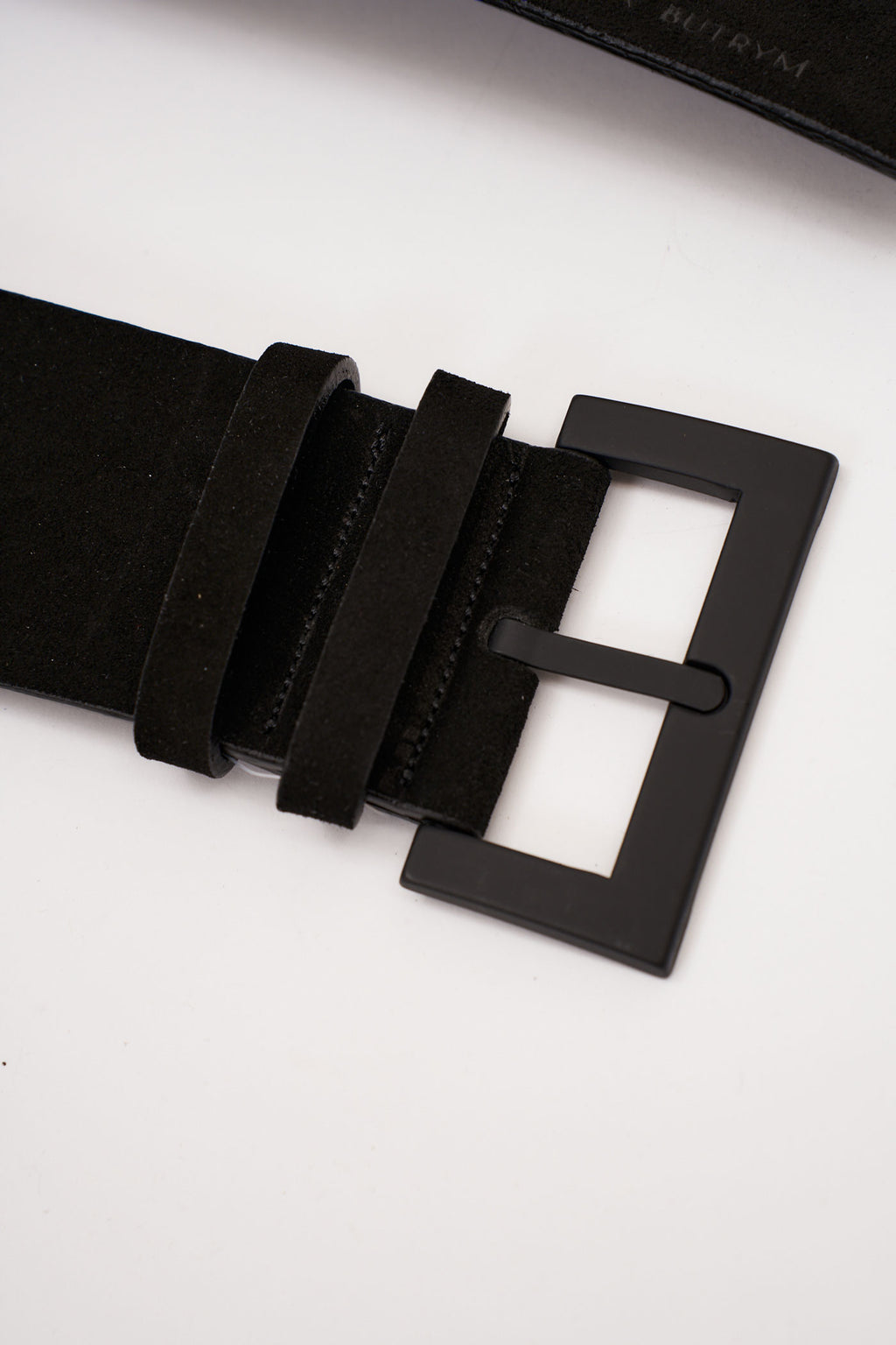 Wide Suede Black Belt