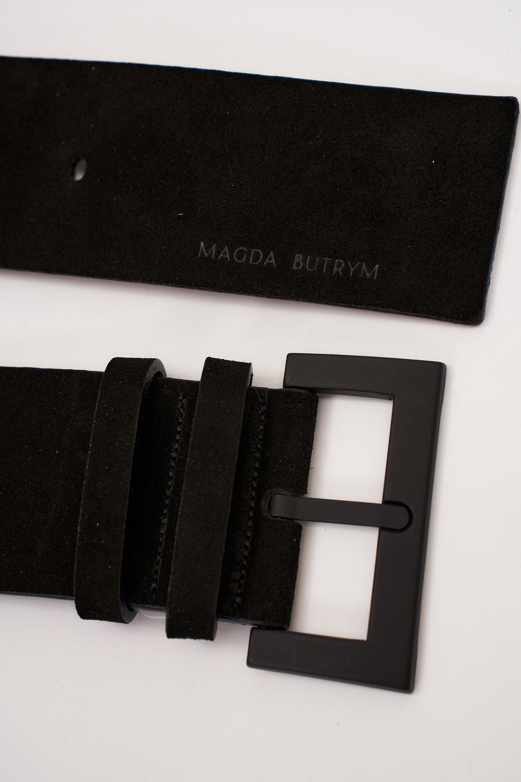 Wide Suede Black Belt