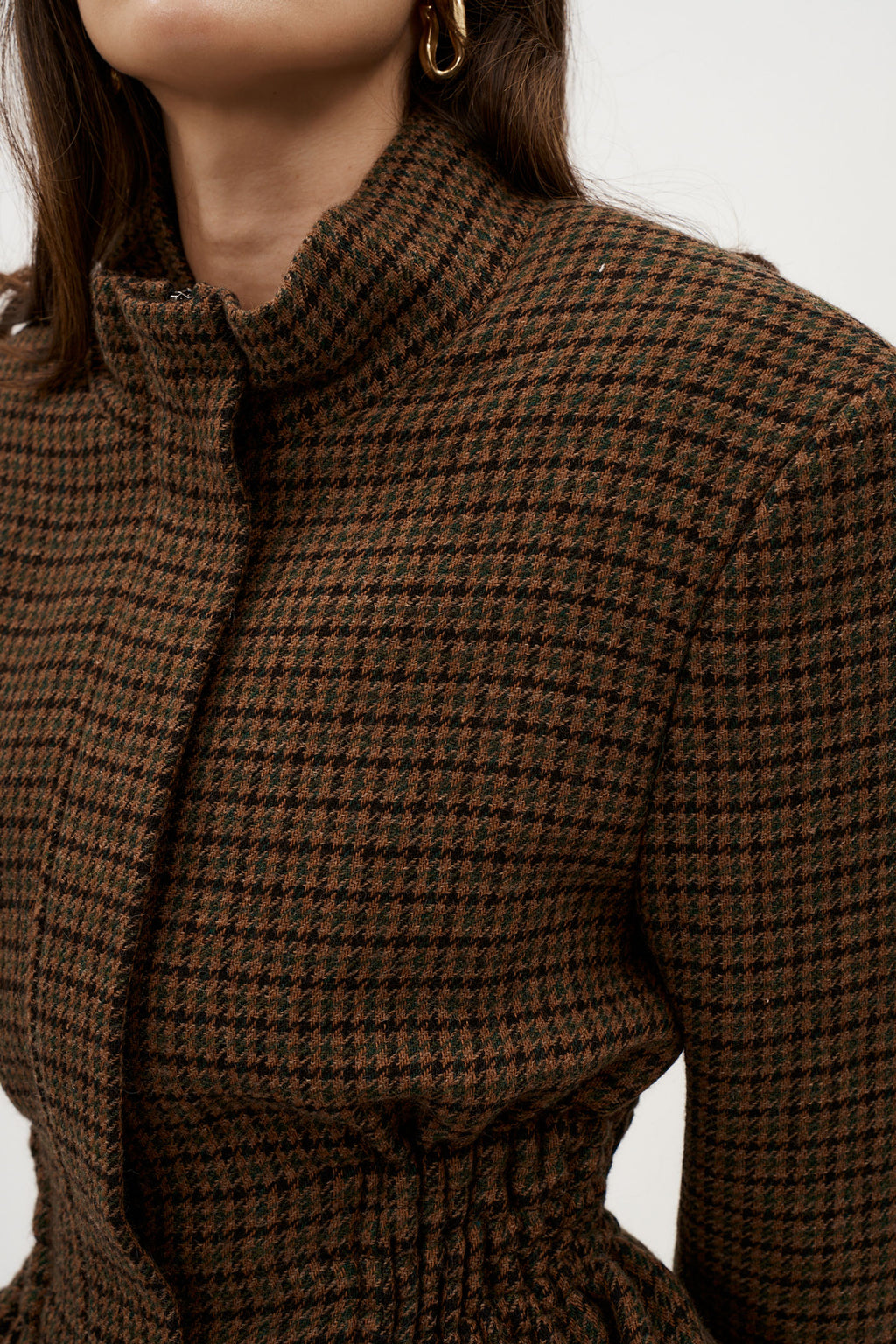 Khazali Brown Check Jacket