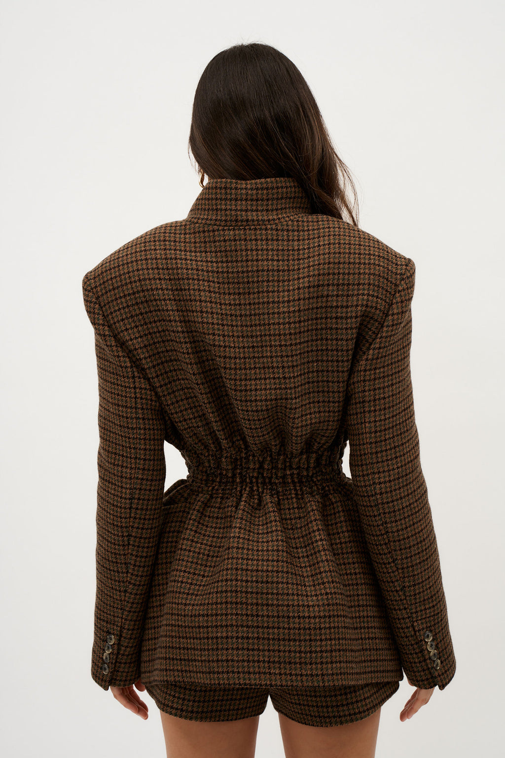 Khazali Brown Check Jacket