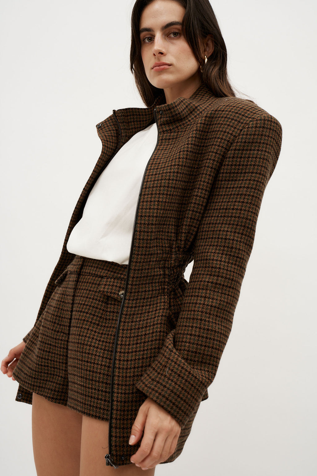 Khazali Brown Check Jacket