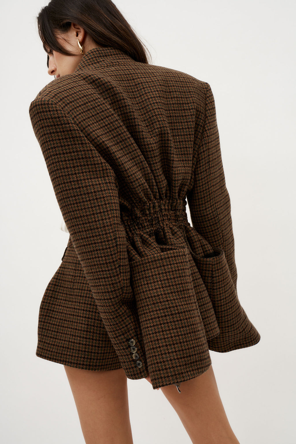 Khazali Brown Check Jacket