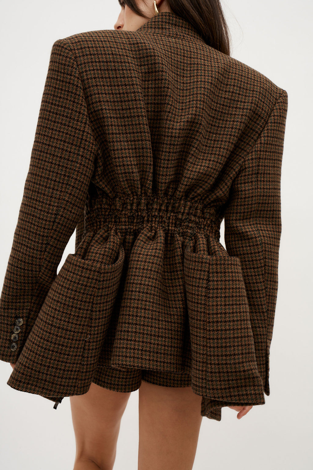 Khazali Brown Check Jacket