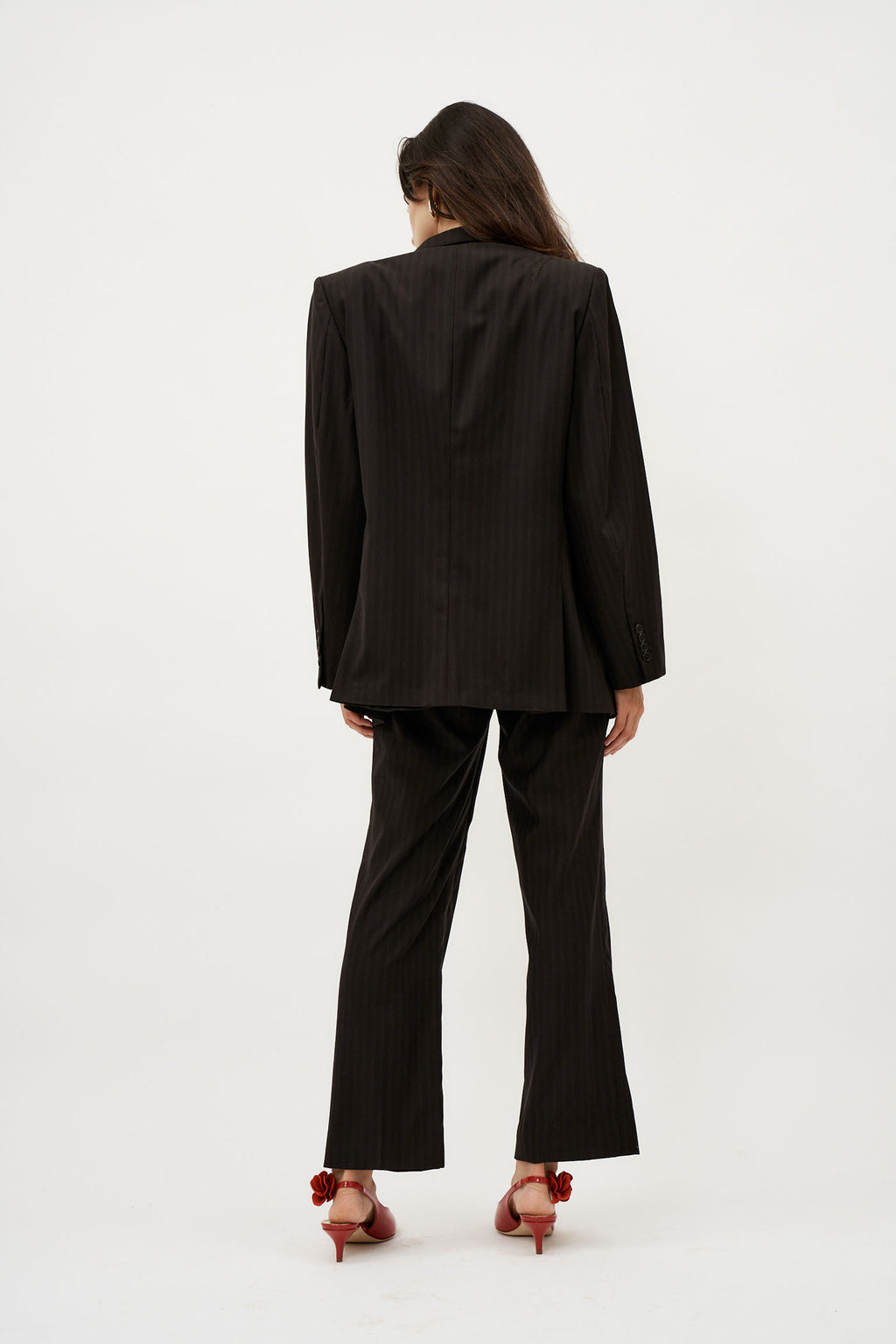 Black Pinstriped Suit