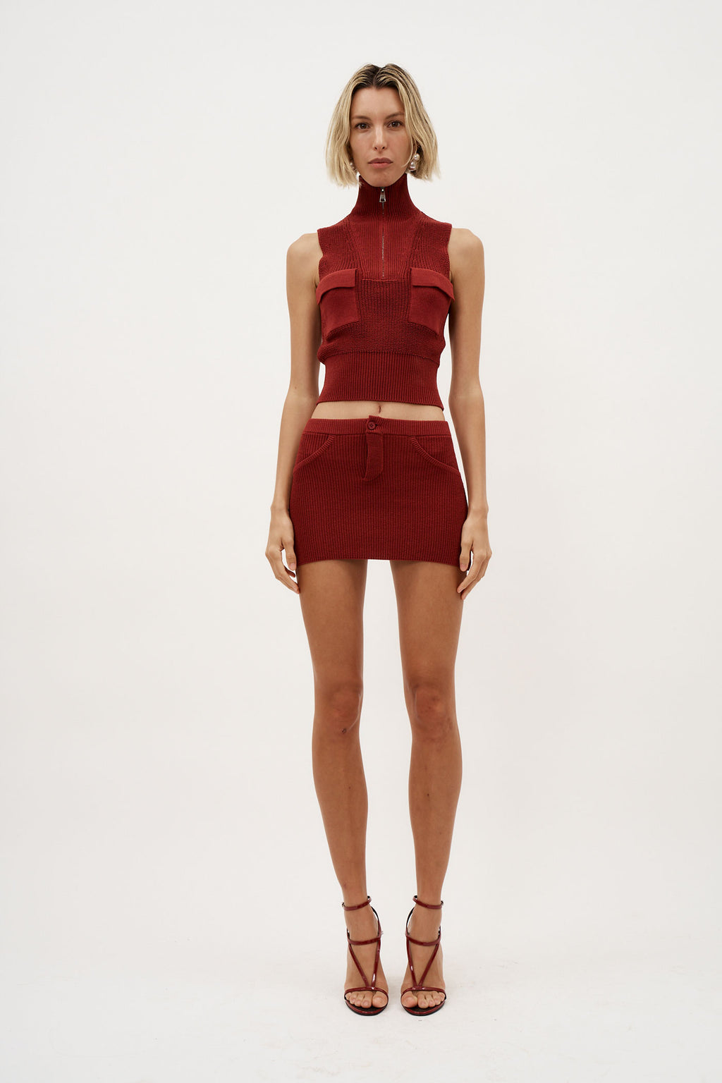 Leda Burgundy Skirt