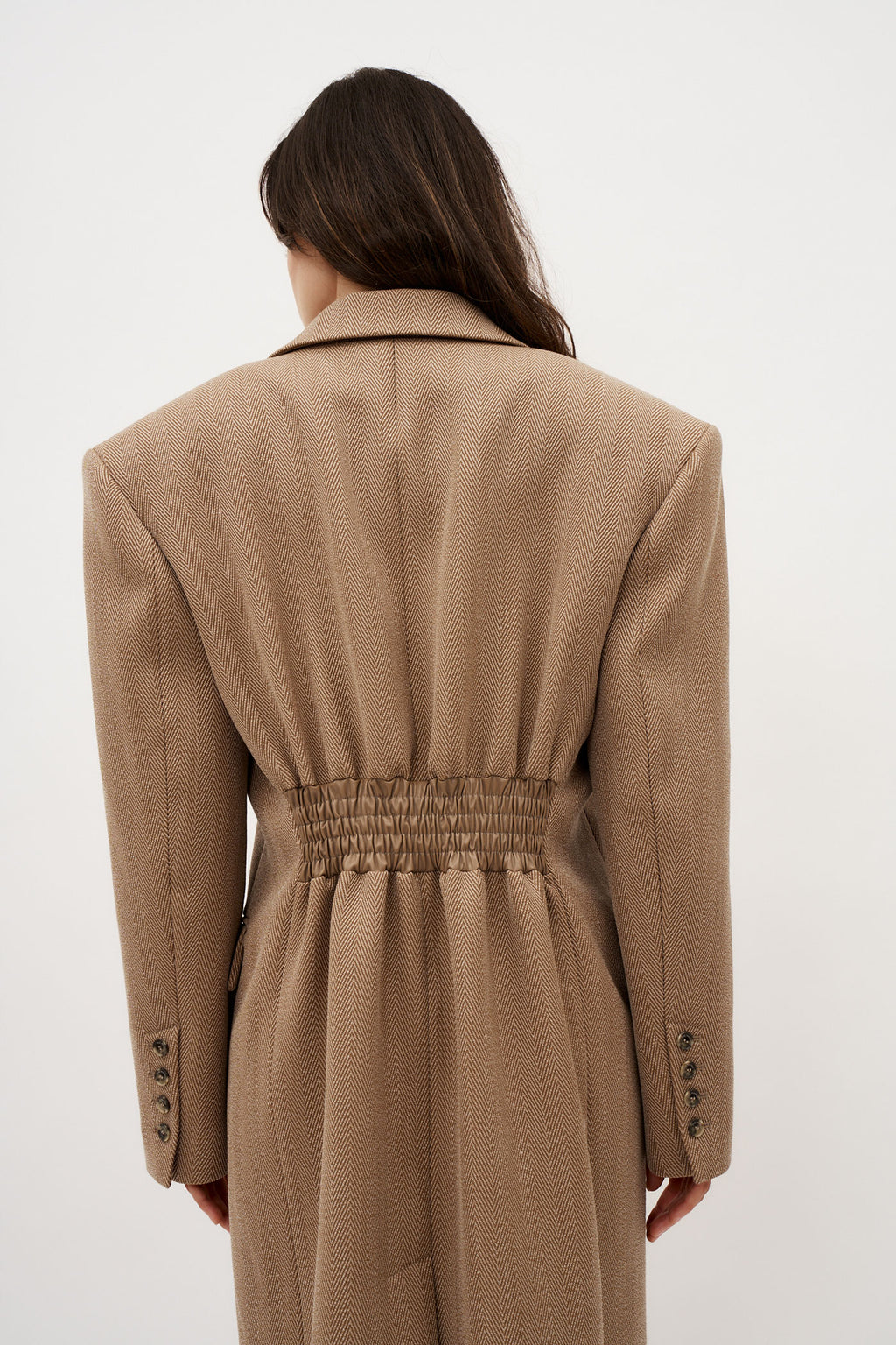 Darlow Herringbone Tan Coat