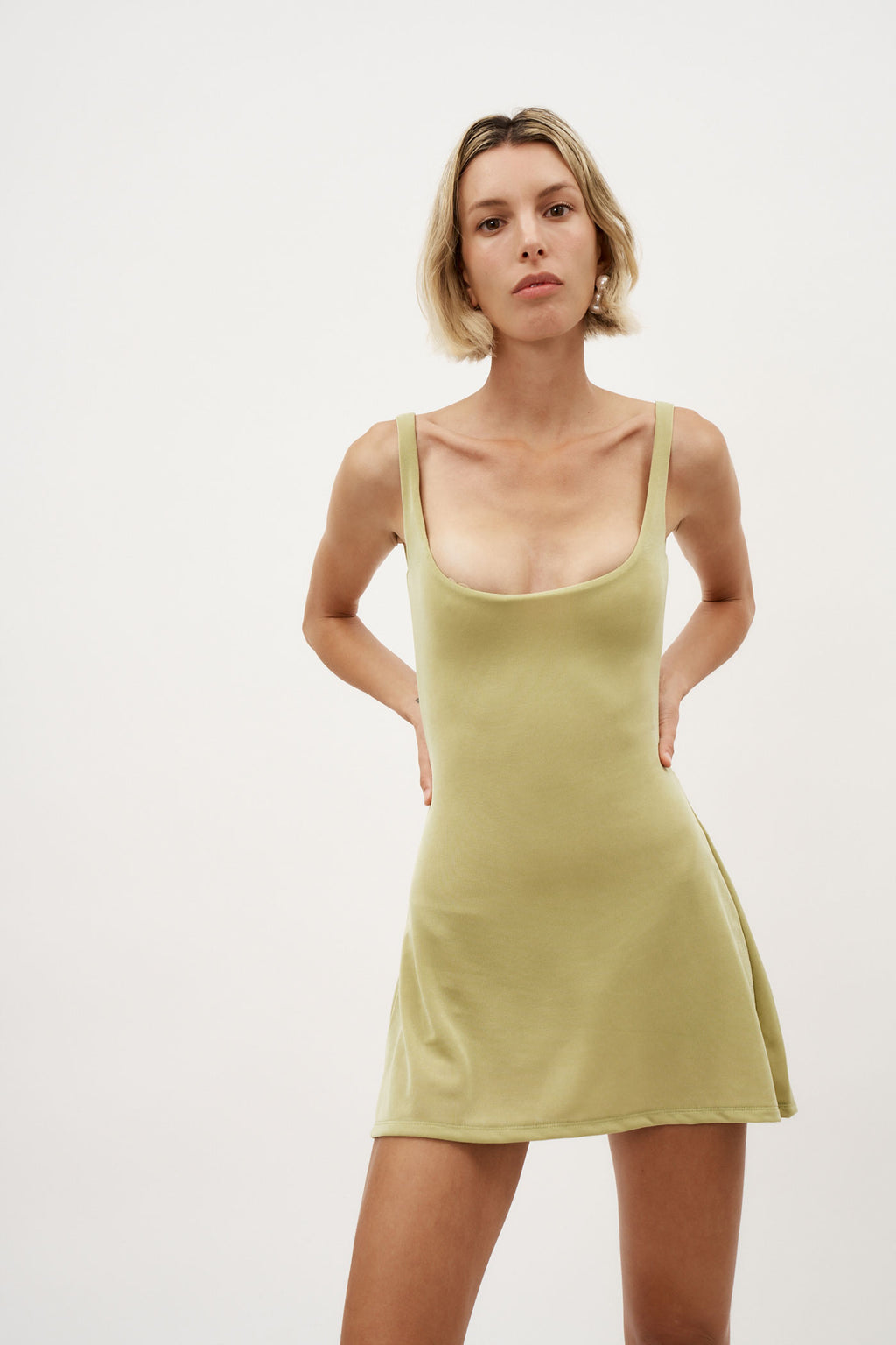 Lady Di A-Line Pistachio Dress