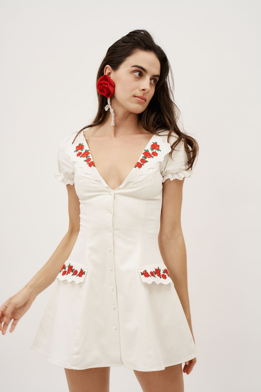 Rosas Off White Dress