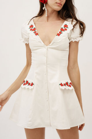 Rosas Off White Dress